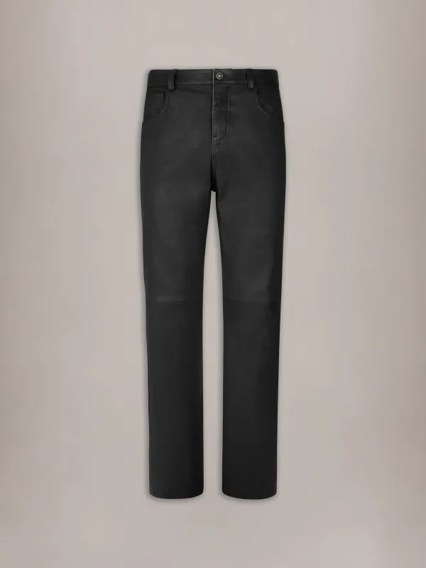 VINTAGE CUT LEATHER PANT - Black made by AMIRI