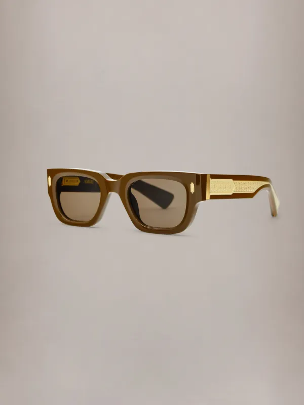 VENICE EXPOSED CORE WIRE - Dark Brown Black Gold made by AMIRI