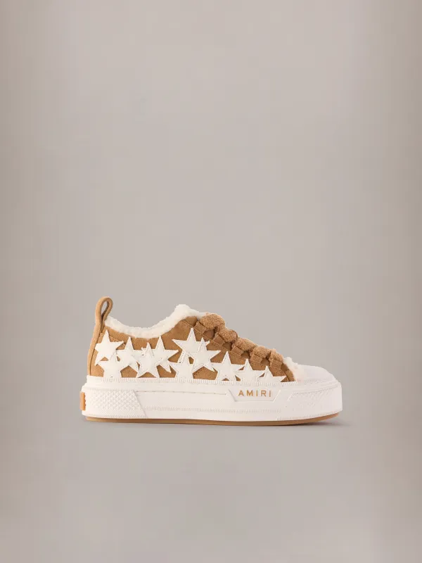 WOMEN - WOMEN'S SHEARLING STARS COURT LOW - Tan made by AMIRI