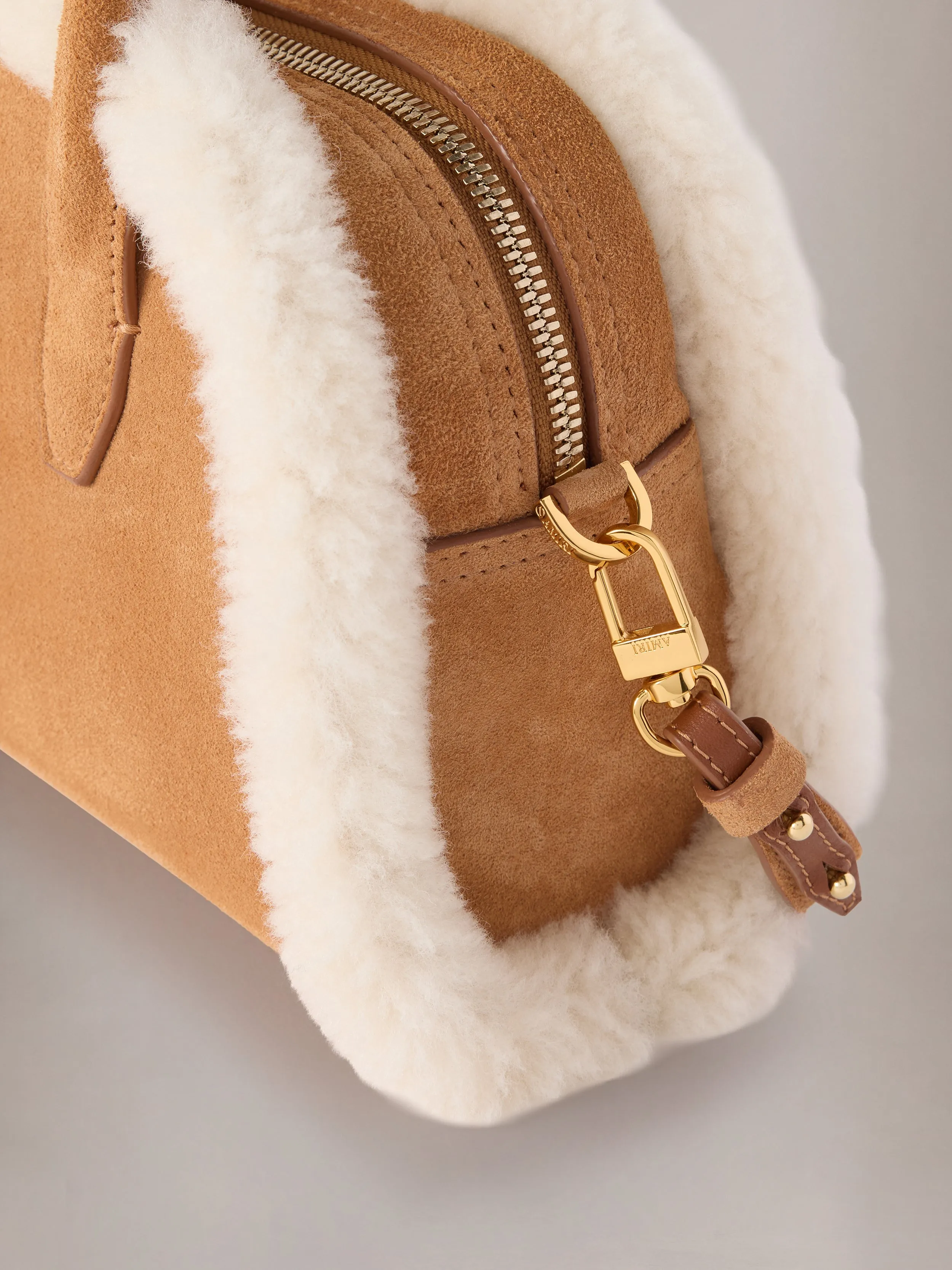 WOMEN - WOMEN'S SHEARLING MA BOWLING BAG - Sand sold by AMIRI product image thumbnail 4