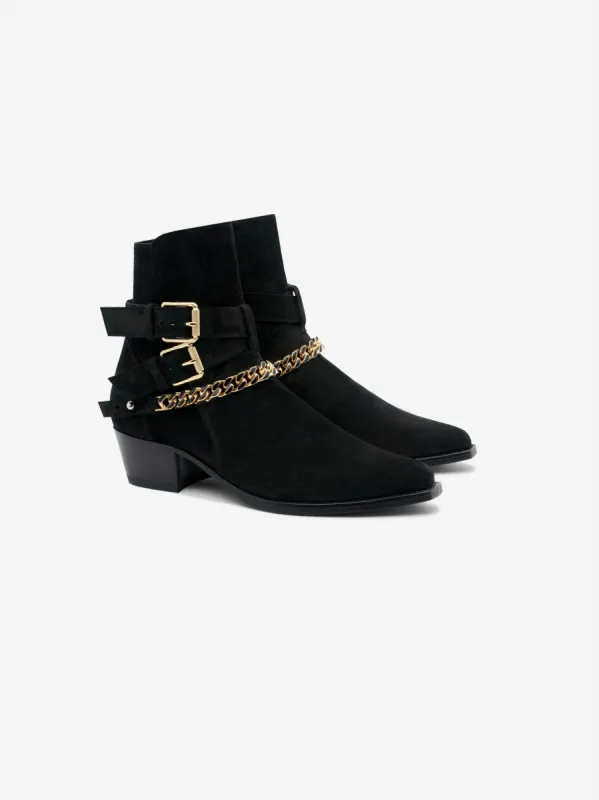 Bandana Buckle Boot - Black sold by AMIRI