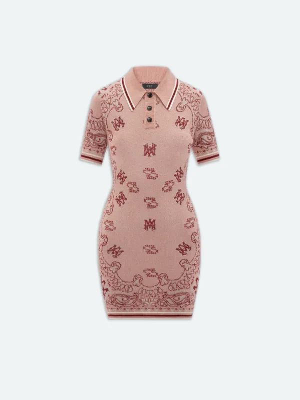 WOMEN - BANDANA POLO DRESS - Cork made by AMIRI
