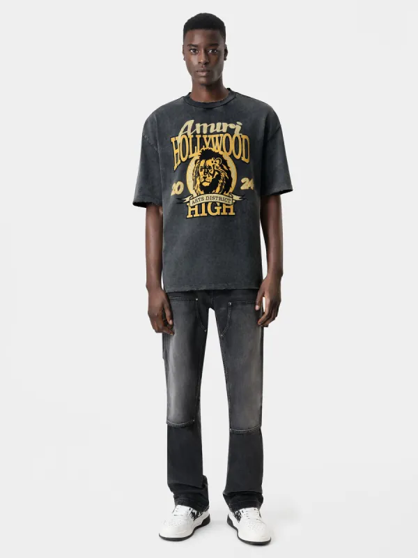 AMIRI HIGH LION SKATER TEE - Black sold by AMIRI
