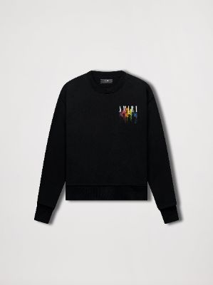 M.A. DRIP COLLAGE CREWNECK - BLACK made by AMIRI