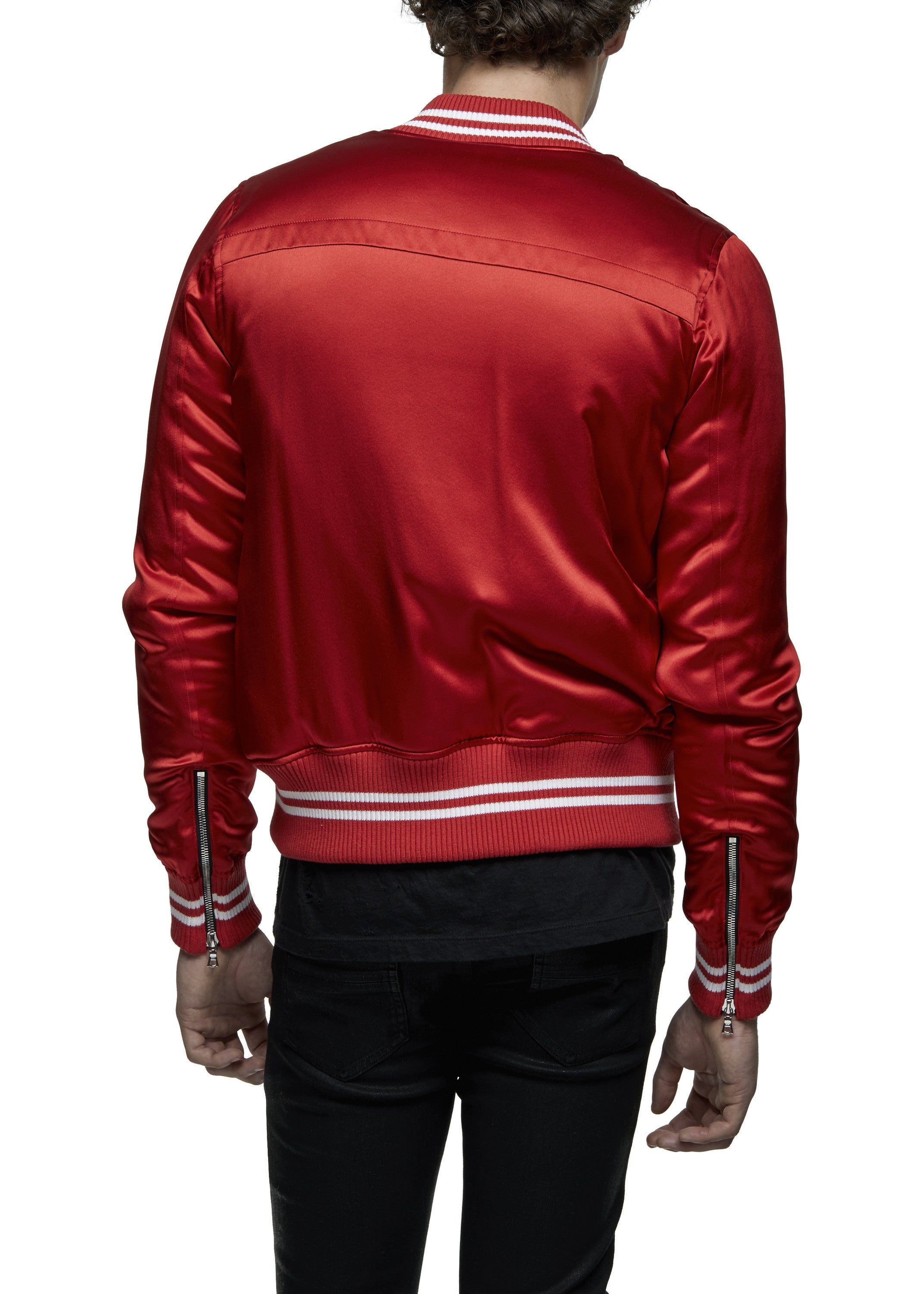 SILK BASEBALL JACKET RED sold by AMIRI product image thumbnail 3