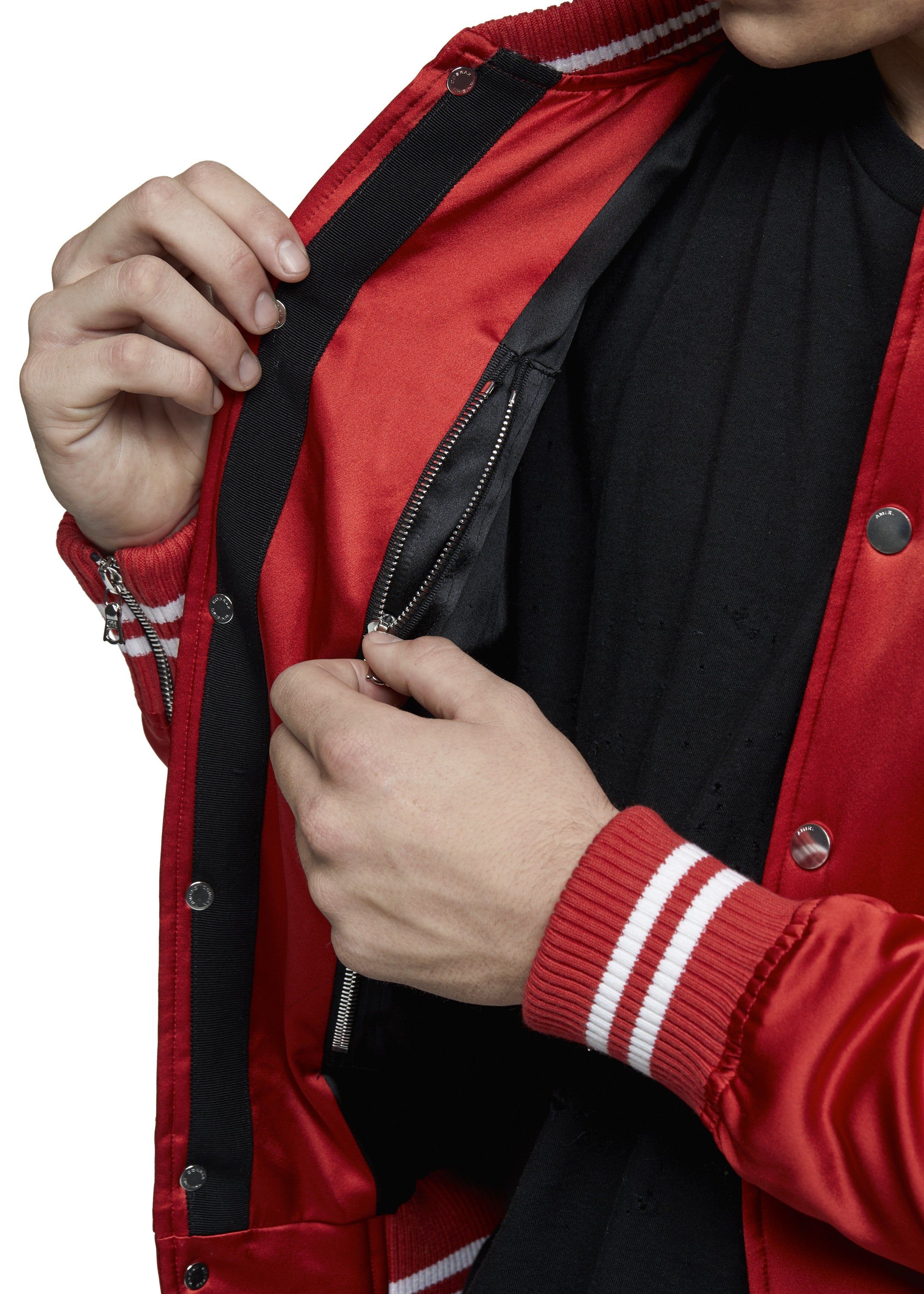 SILK BASEBALL JACKET RED sold by AMIRI product image thumbnail 5