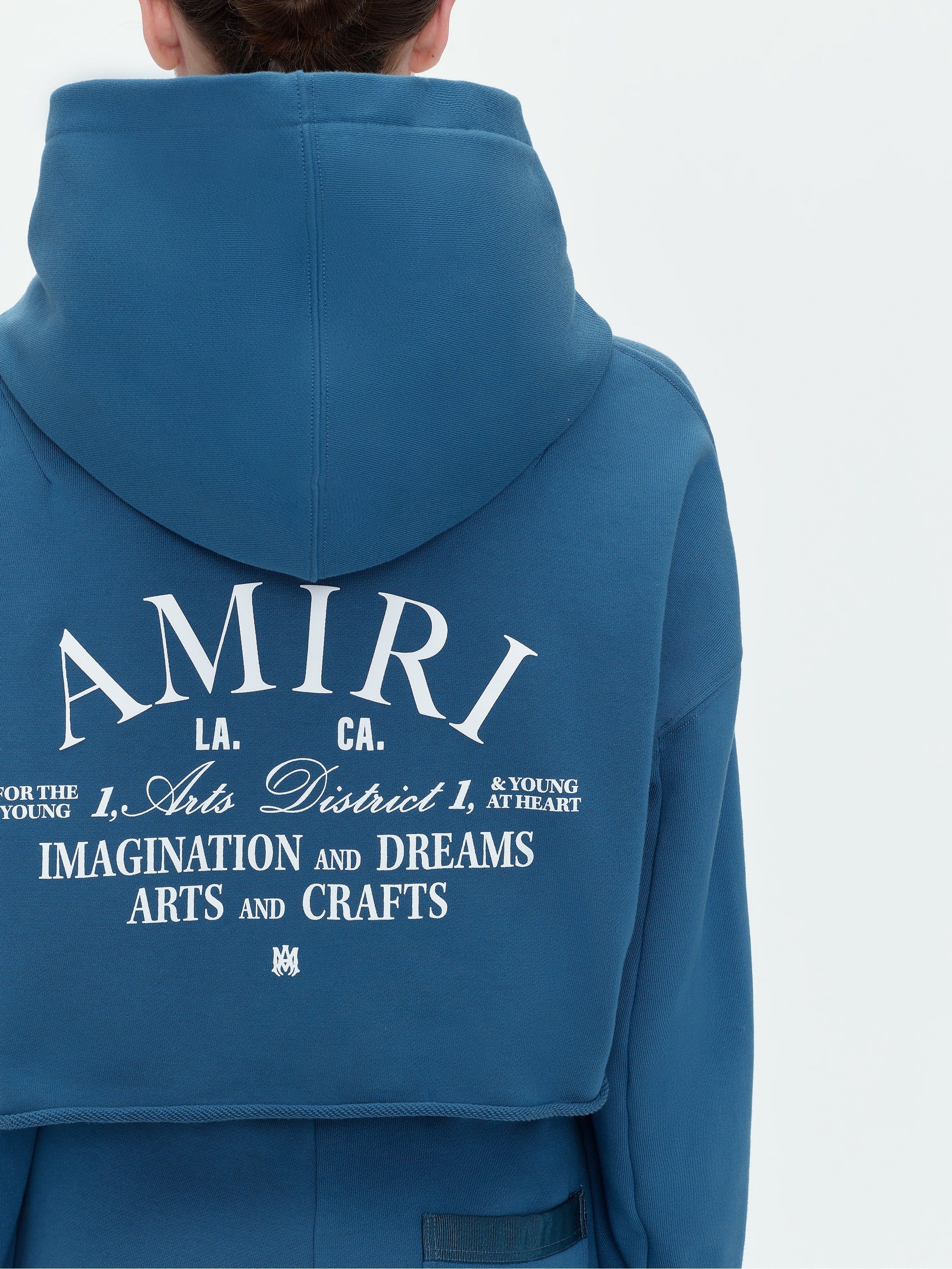 WOMEN - AMIRI ARTS DISTRICT HOODIE - TEAL sold by AMIRI product image thumbnail 6