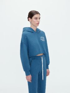 WOMEN - AMIRI ARTS DISTRICT HOODIE - TEAL sold by AMIRI