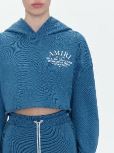 WOMEN - AMIRI ARTS DISTRICT HOODIE - TEAL sold by AMIRI
