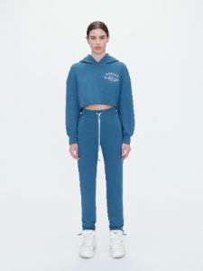 WOMEN - AMIRI ARTS DISTRICT HOODIE - TEAL sold by AMIRI