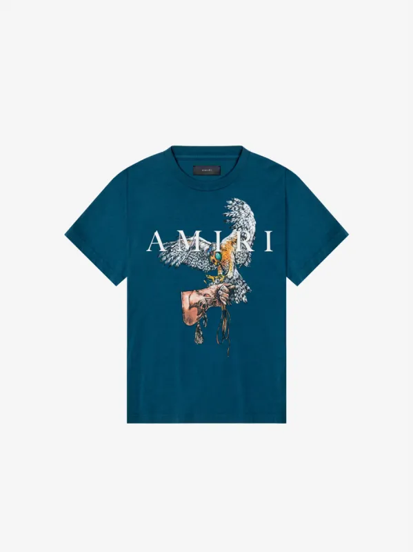Falcon Amiri Tee - Petrol Blue sold by AMIRI
