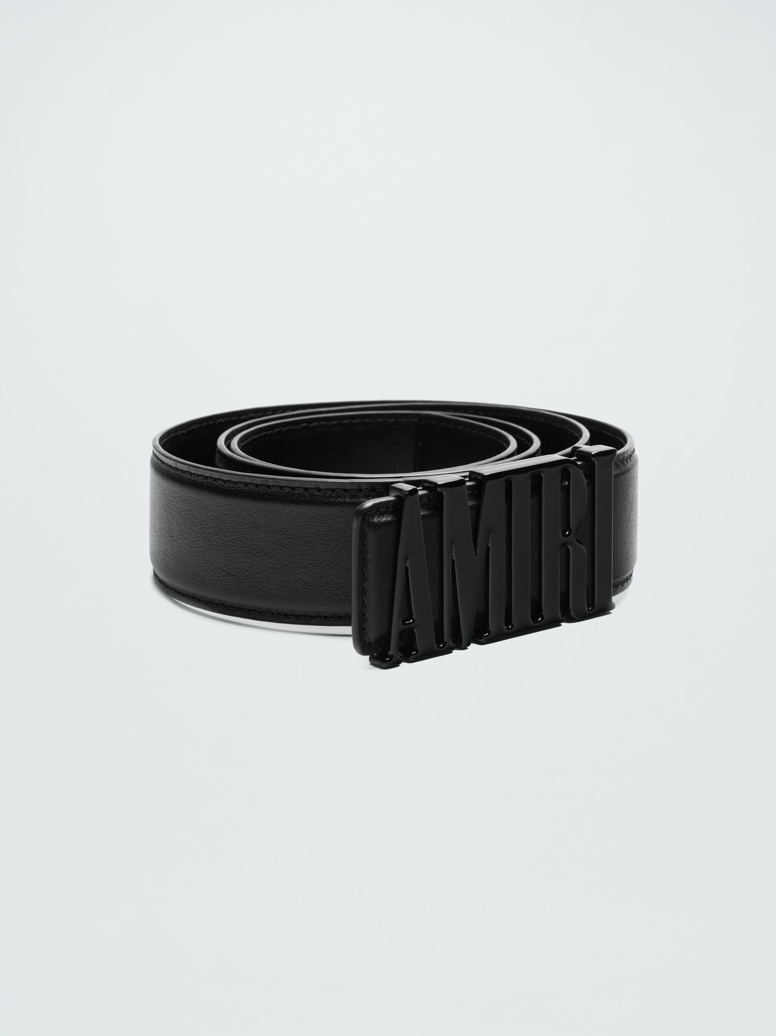 4CM AMIRI NAPPA LEATHER BELT - BLACK | Parallel