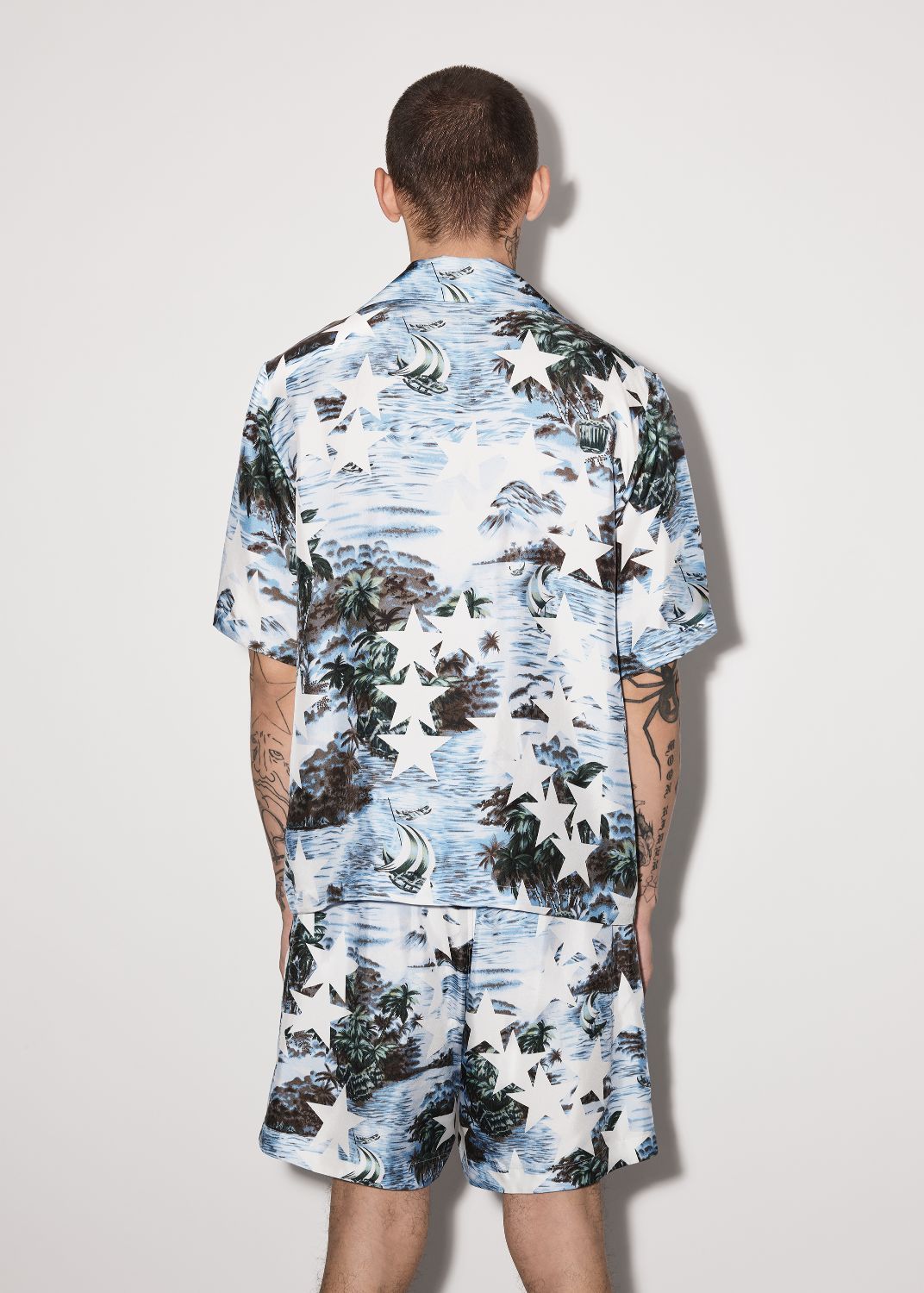 TROPICAL STAR CAMP SHIRT - BLUE sold by AMIRI product image thumbnail 5