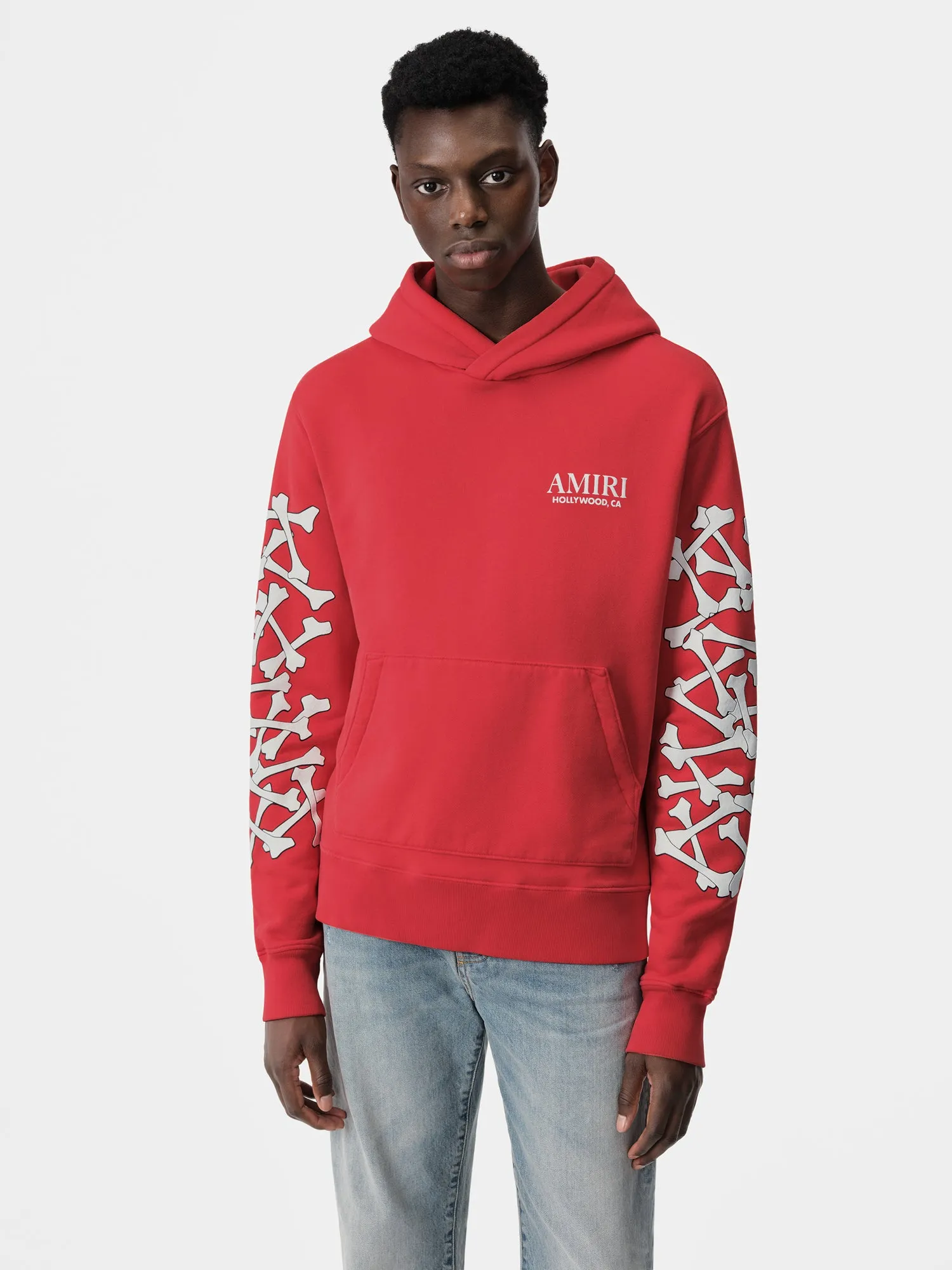 BONES STACKED HOODIE - Red sold by AMIRI product image thumbnail 2