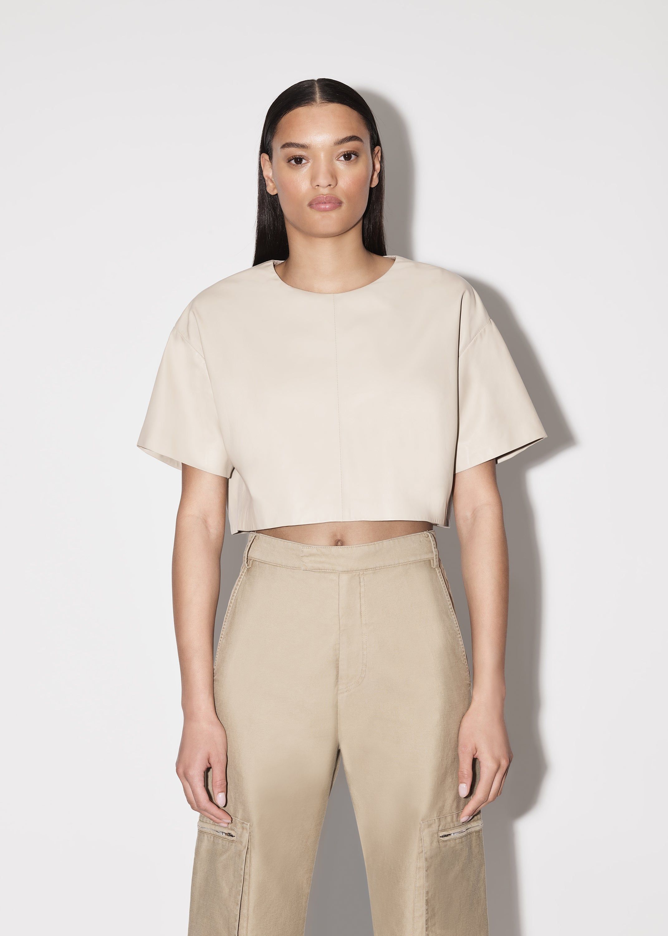 WOMEN - CROPPED TEE - LIGHT KHAKI sold by AMIRI product image thumbnail 3