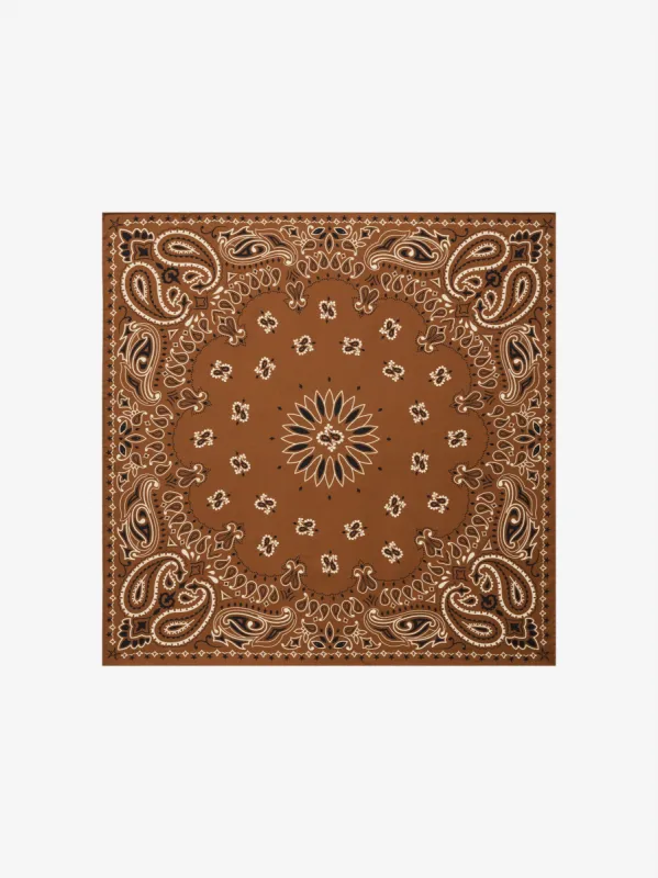 LARGE BANDANA SCARF - BROWN sold by AMIRI