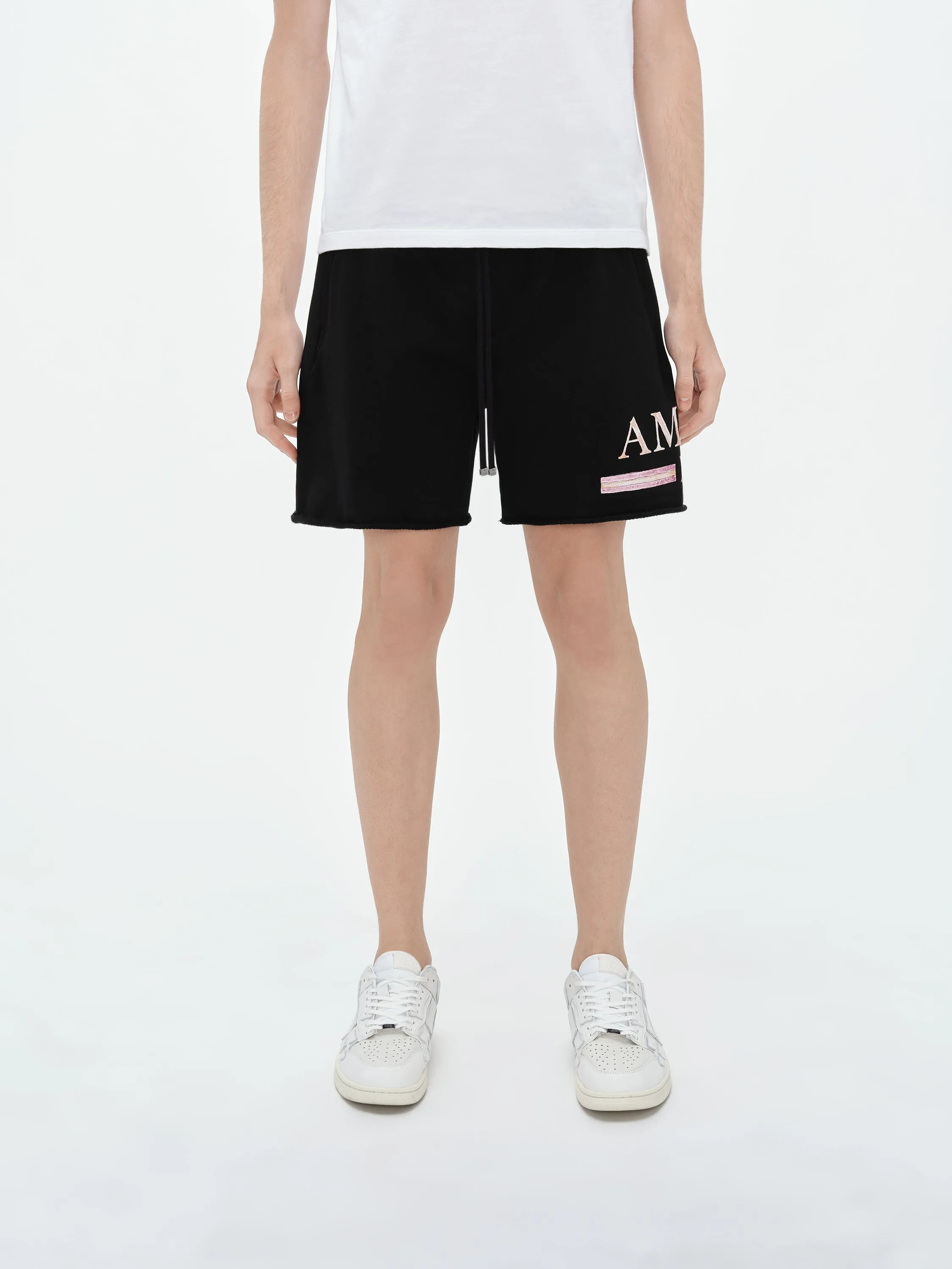 MA WATERCOLOR BAR SWEATSHORT - Black sold by AMIRI