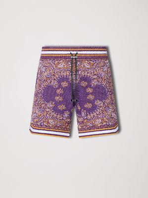 BANDANA B-BALL SHORTS - PURPLE made by AMIRI