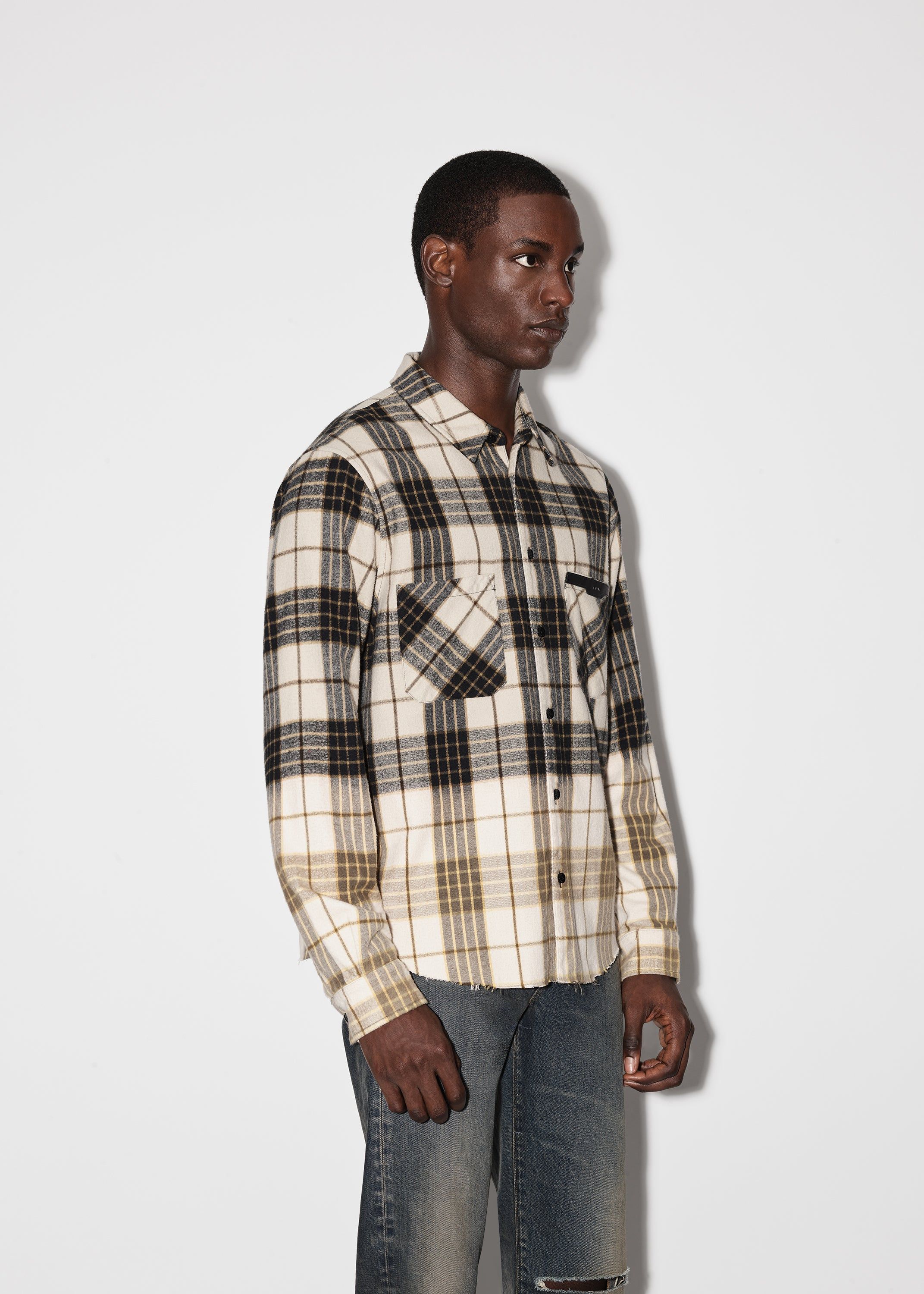 DIP DYE PLAID SHIRT - TAN sold by AMIRI product image thumbnail 3