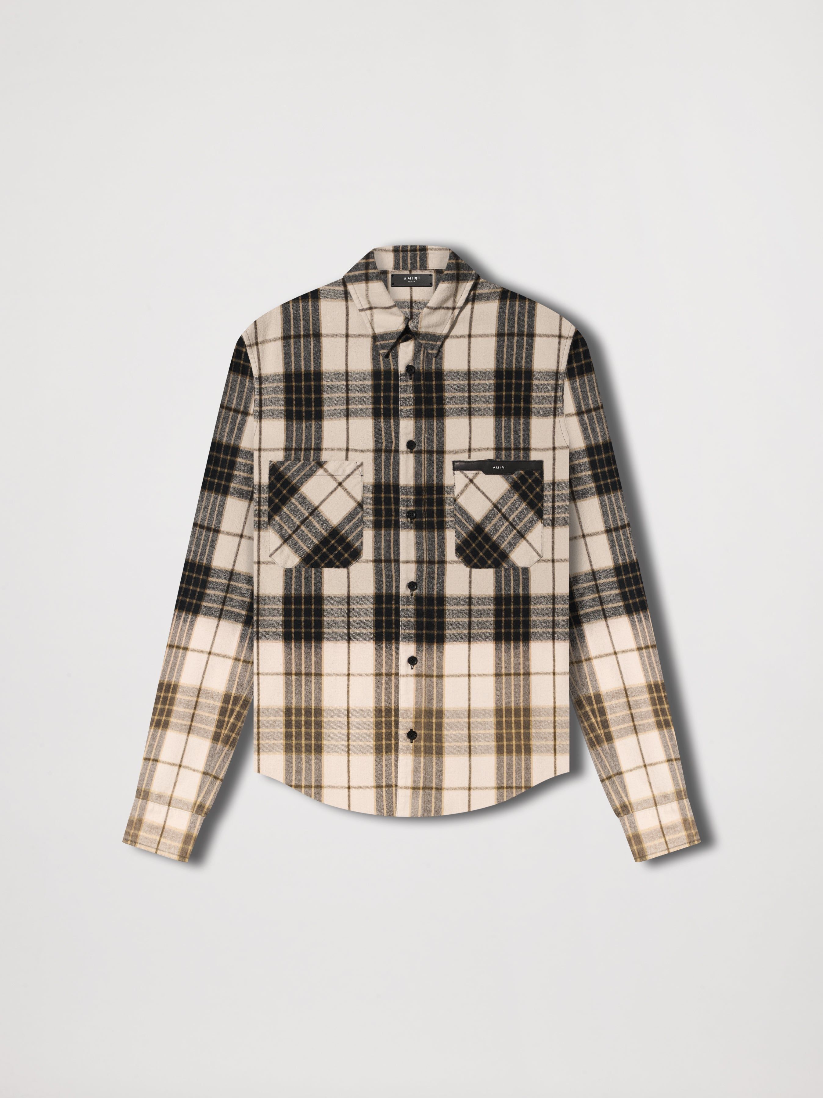 DIP DYE PLAID SHIRT - TAN sold by AMIRI