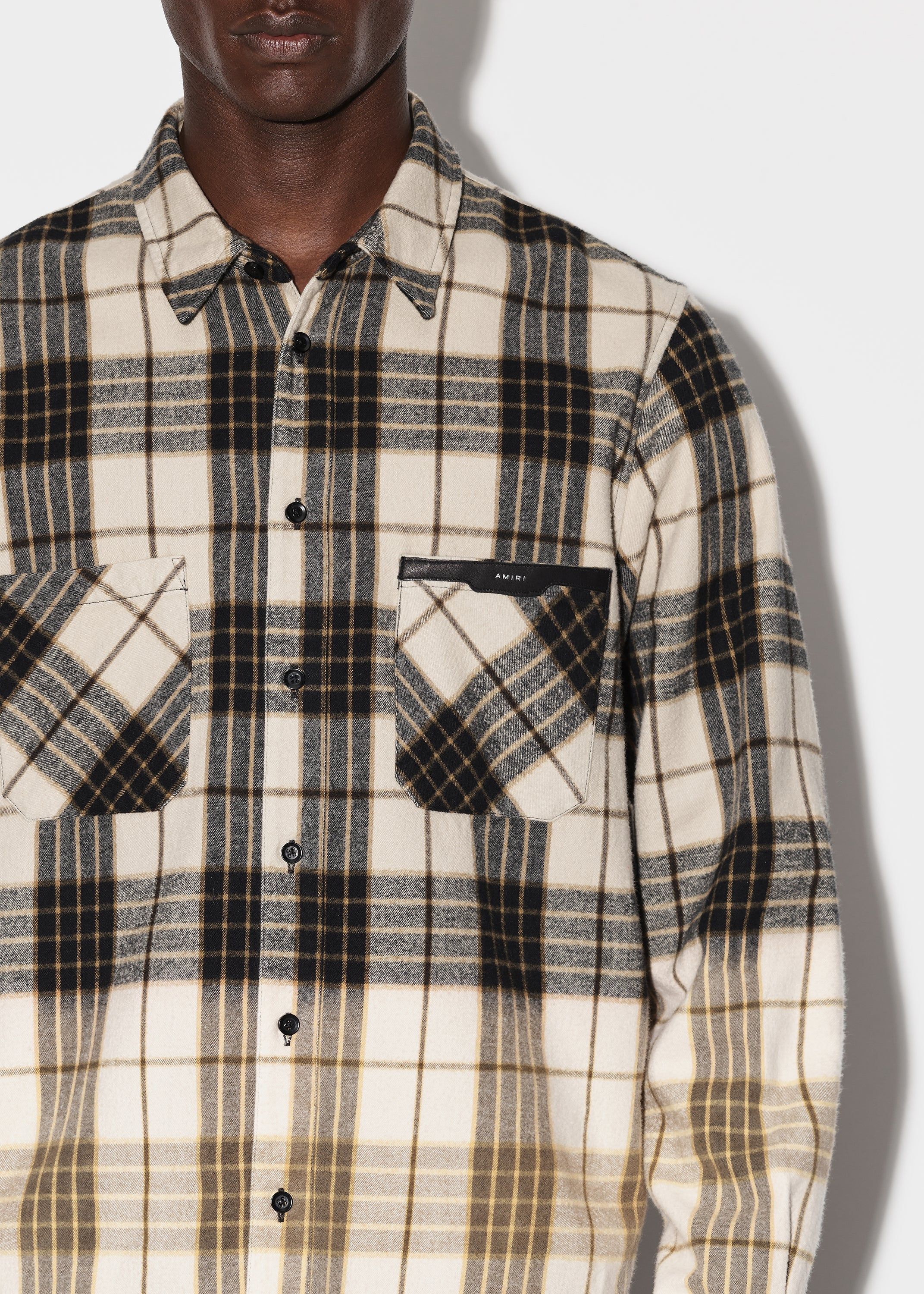 DIP DYE PLAID SHIRT - TAN sold by AMIRI product image thumbnail 5