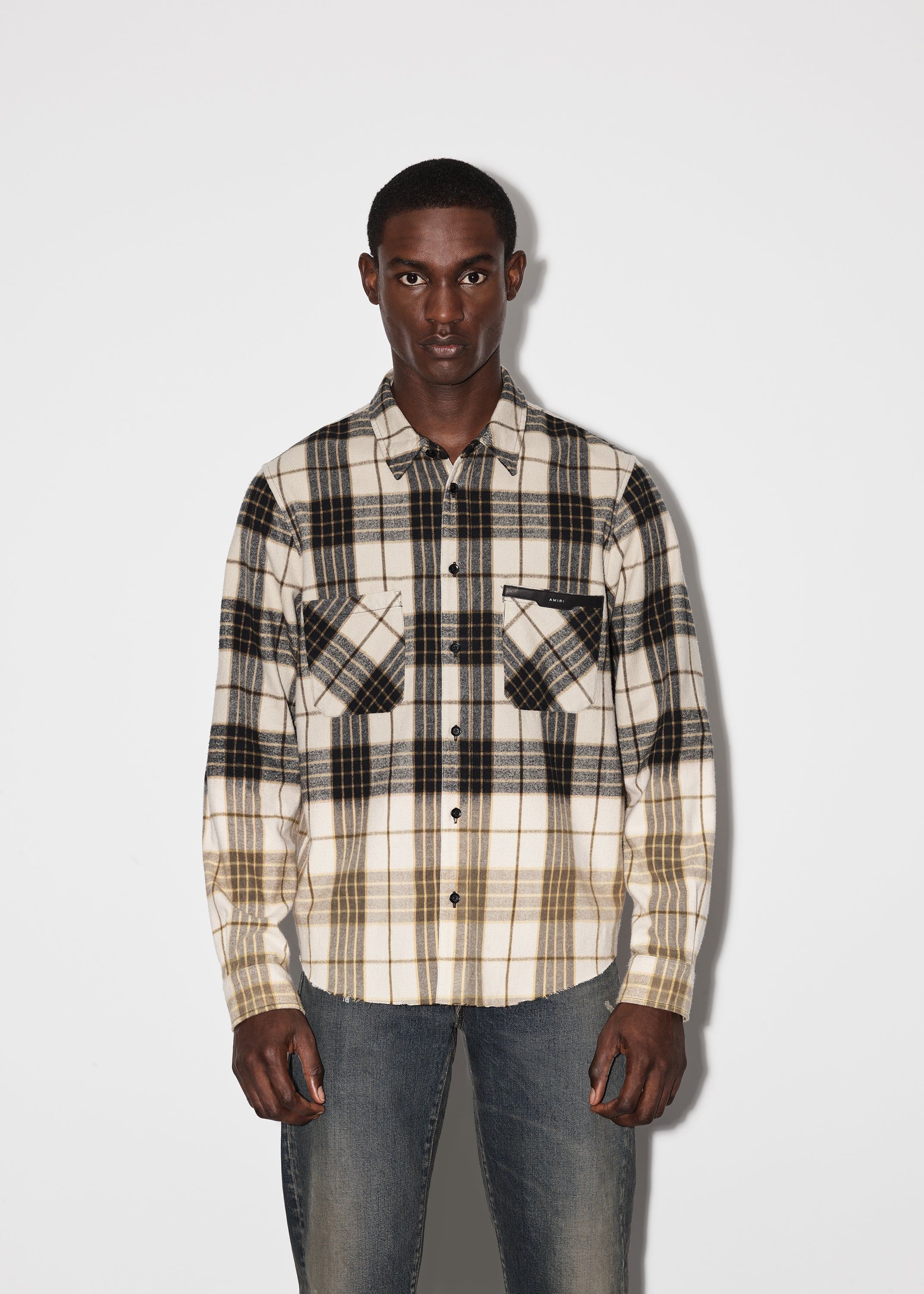 DIP DYE PLAID SHIRT - TAN sold by AMIRI product image thumbnail 2