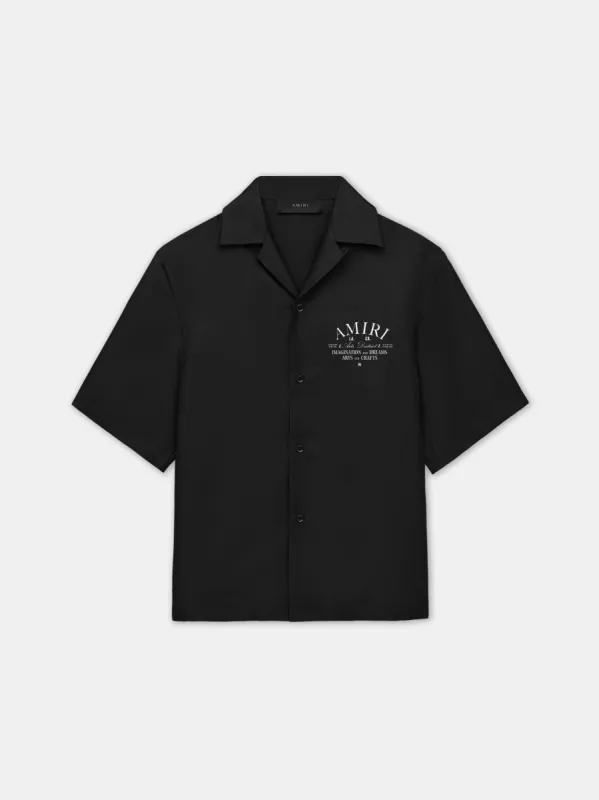 ARTS DISTRICT BOWLING SHIRT - Black sold by AMIRI