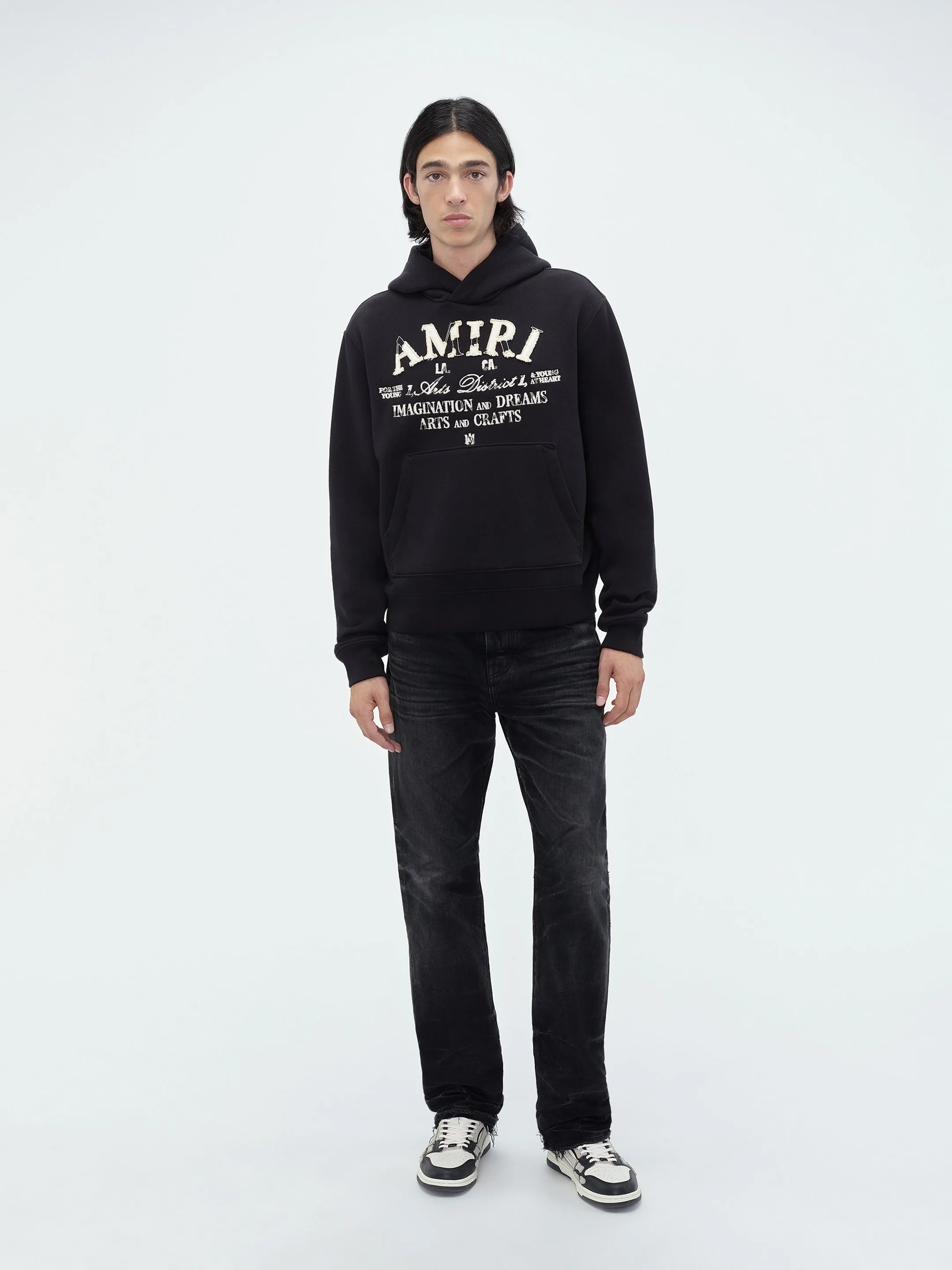 DISTRESSED ARTS DISTRICT HOODIE - Black sold by AMIRI product image thumbnail 2