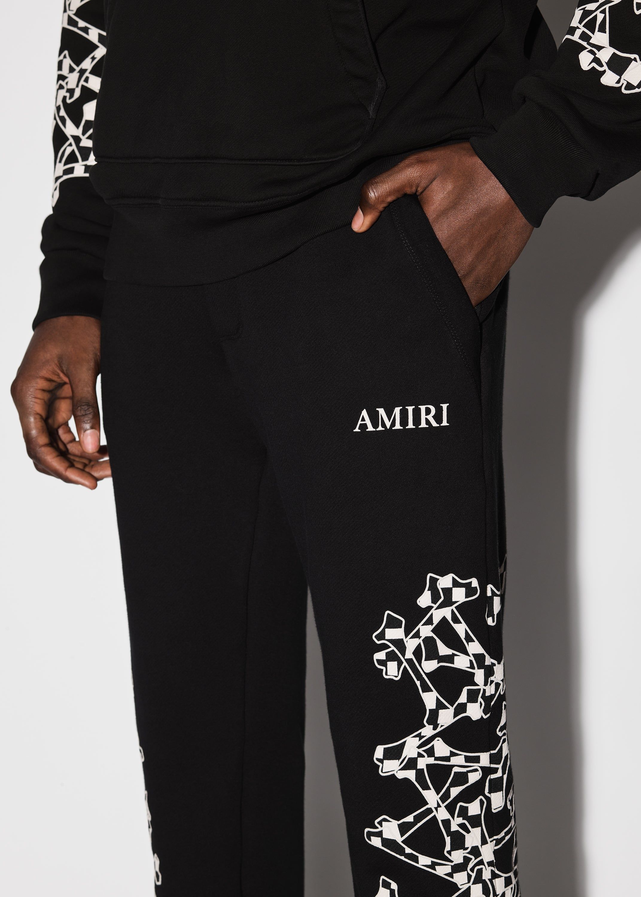 CHECKERED BONES SWEATPANT - BLACK sold by AMIRI product image thumbnail 5
