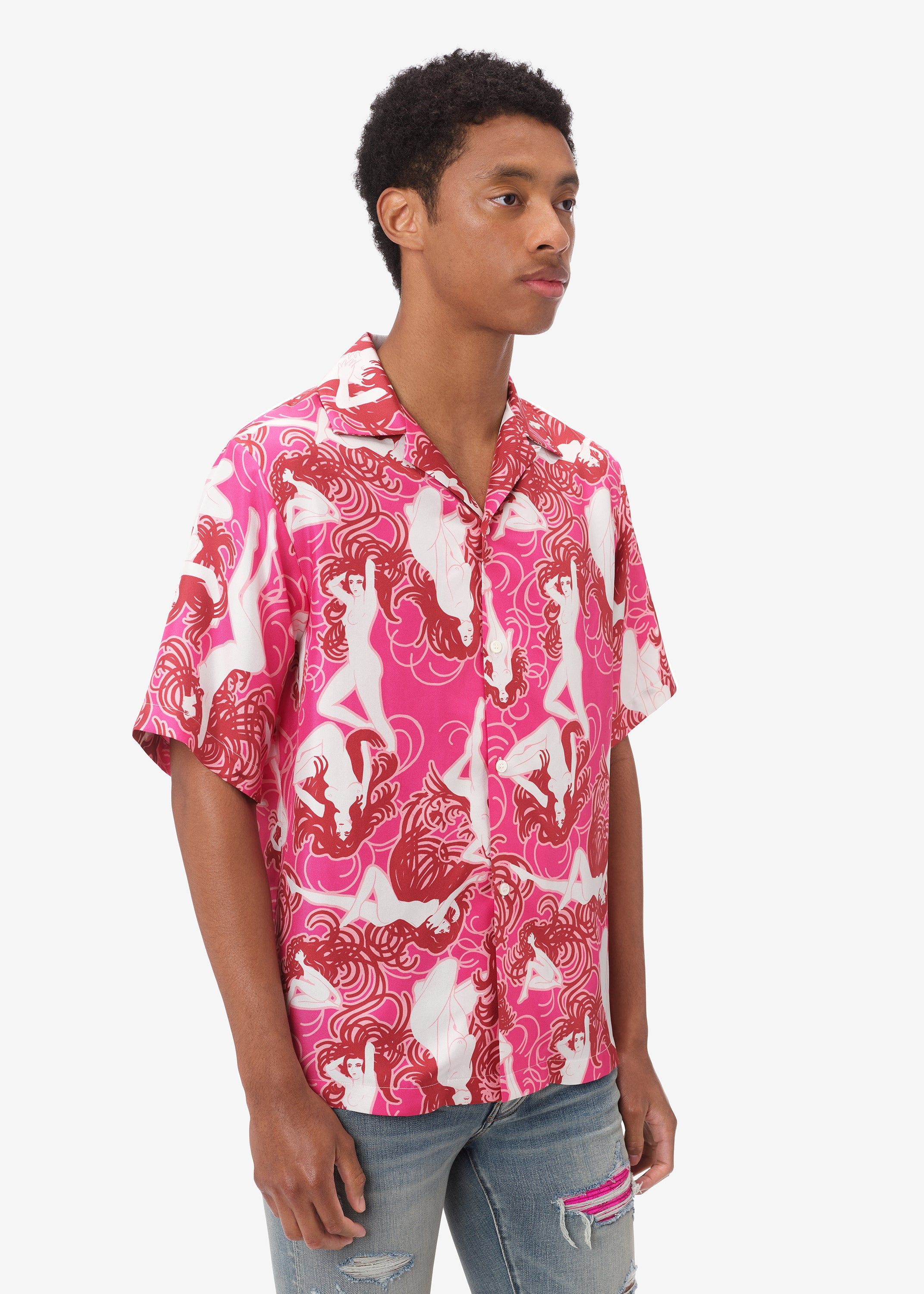 SHORT SLEEVE FEMALE FIGURE SHIRT - PINK sold by AMIRI product image thumbnail 3