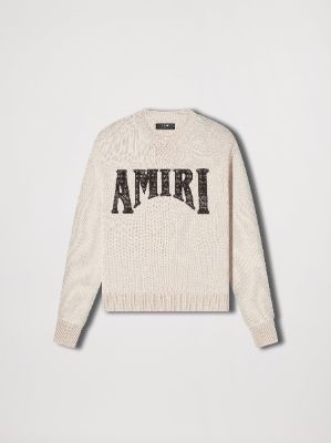 AMIRI LOGO CREWNECK - ALABASTER made by AMIRI