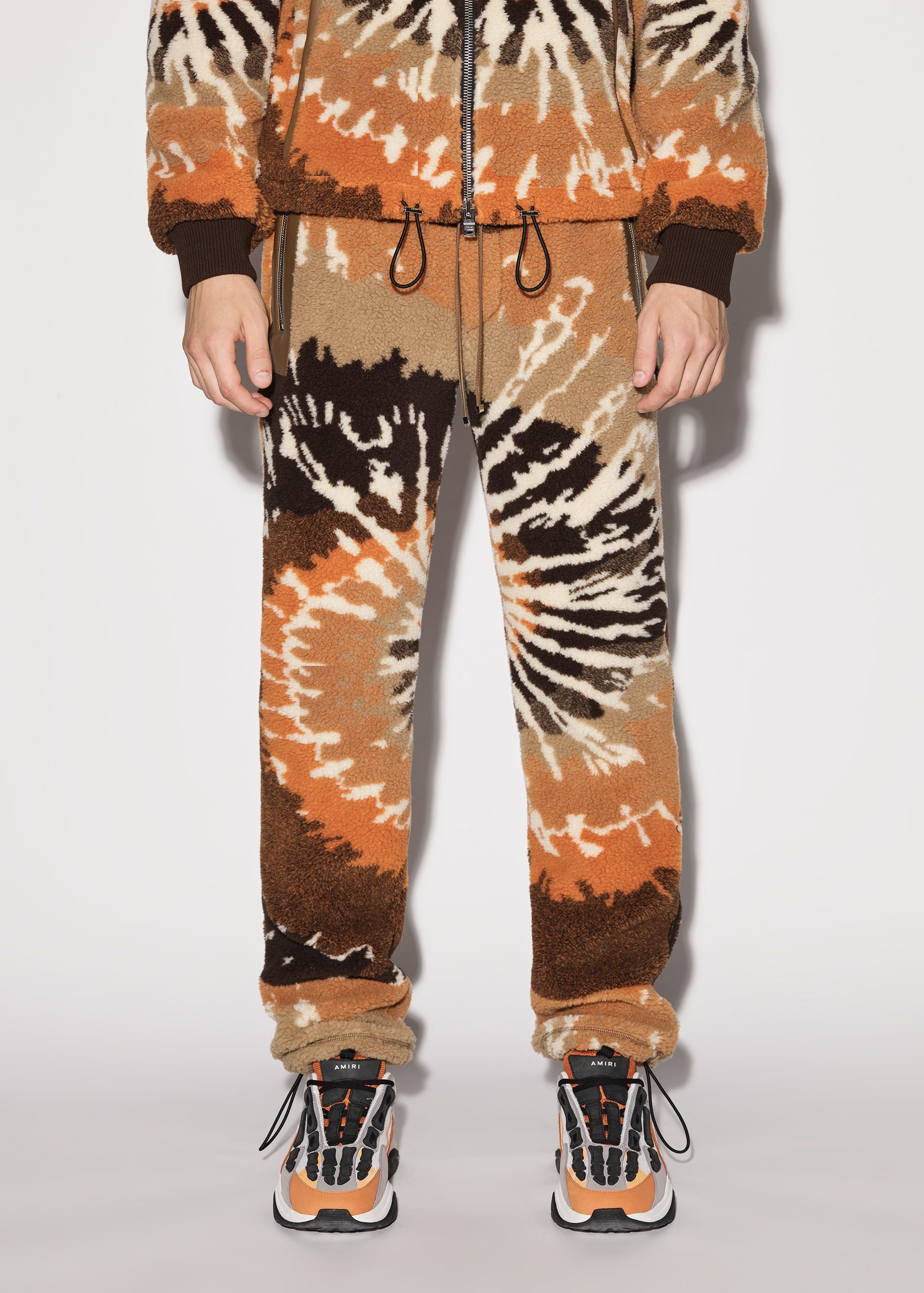 TIE DYE POLAR FLEECE PANTS - ORANGE / BLACK sold by AMIRI product image thumbnail 2