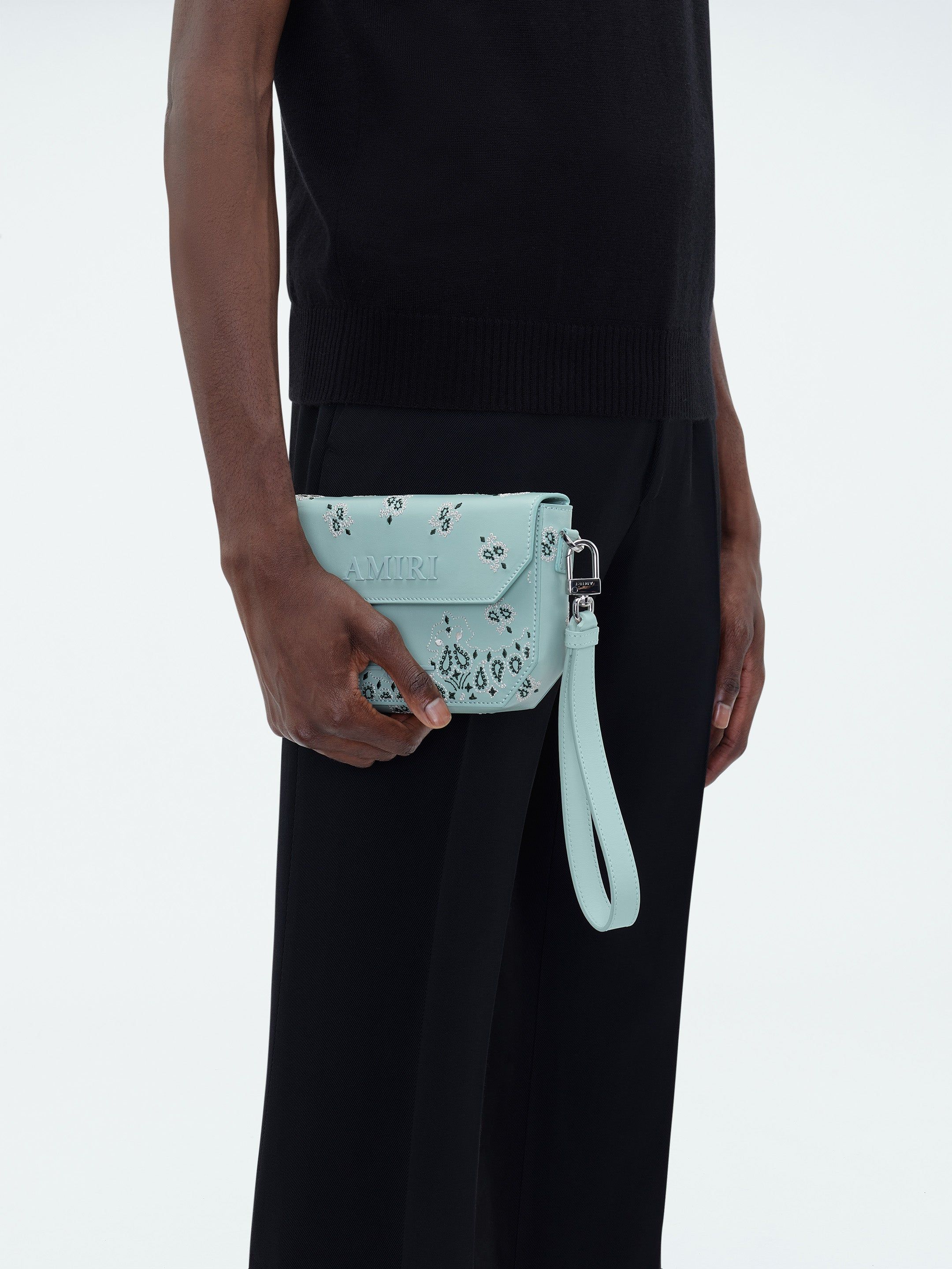 EMBRD BANDANA CLUTCH - FROSTY GREEN sold by AMIRI product image thumbnail 4