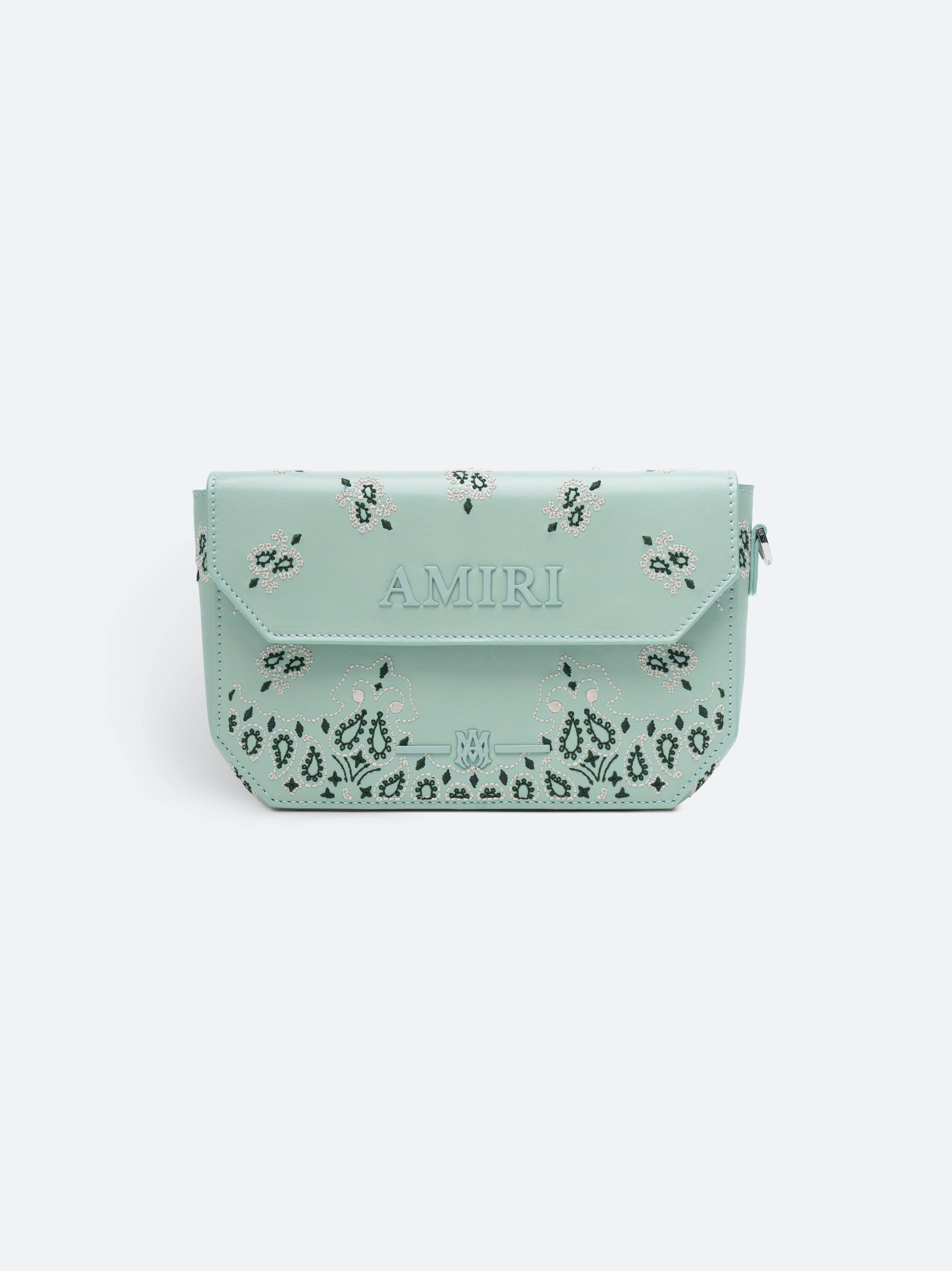 EMBRD BANDANA CLUTCH - FROSTY GREEN sold by AMIRI