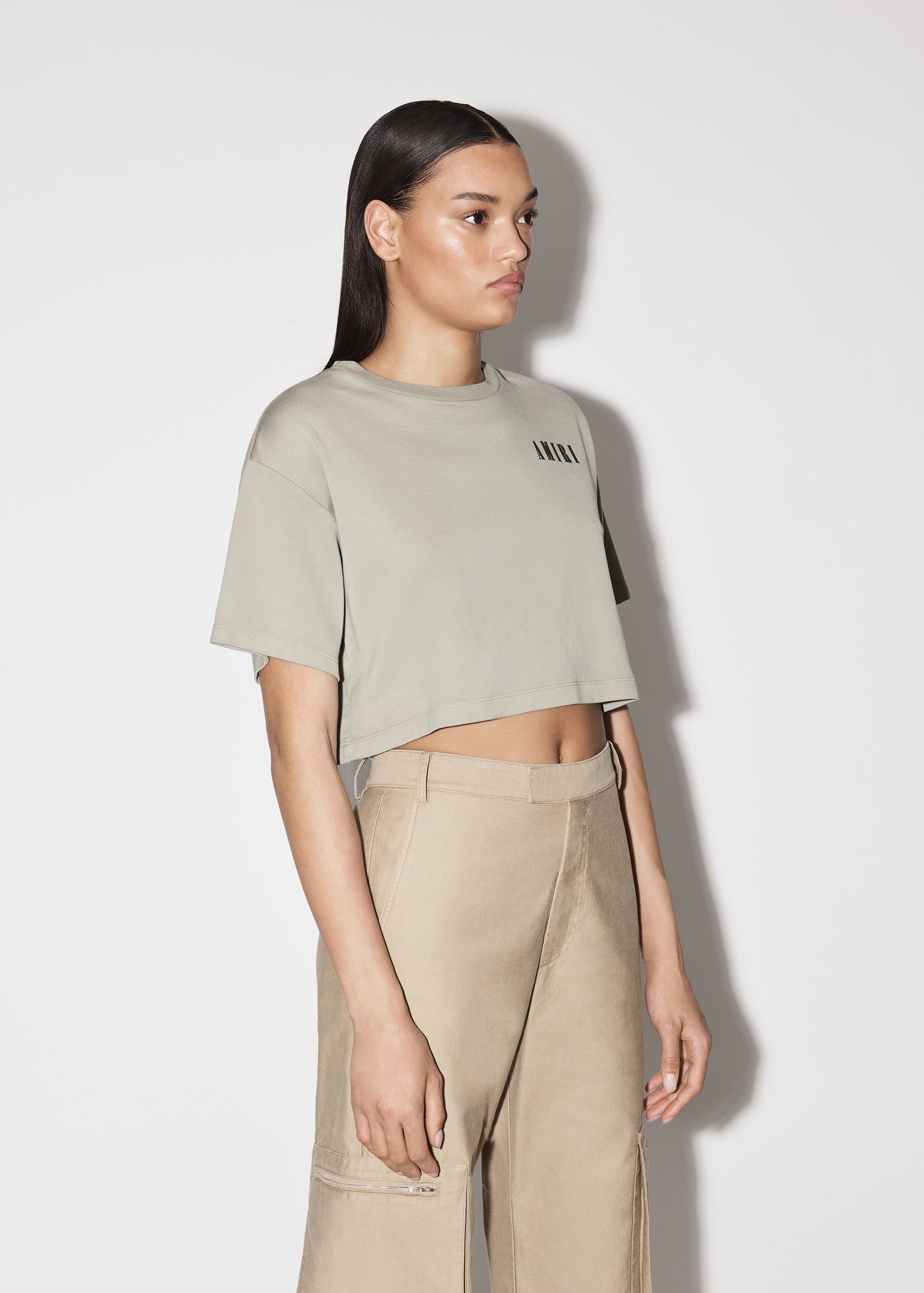 WOMEN - CROPPED TEE - OLIVE GREEN sold by AMIRI product image thumbnail 4