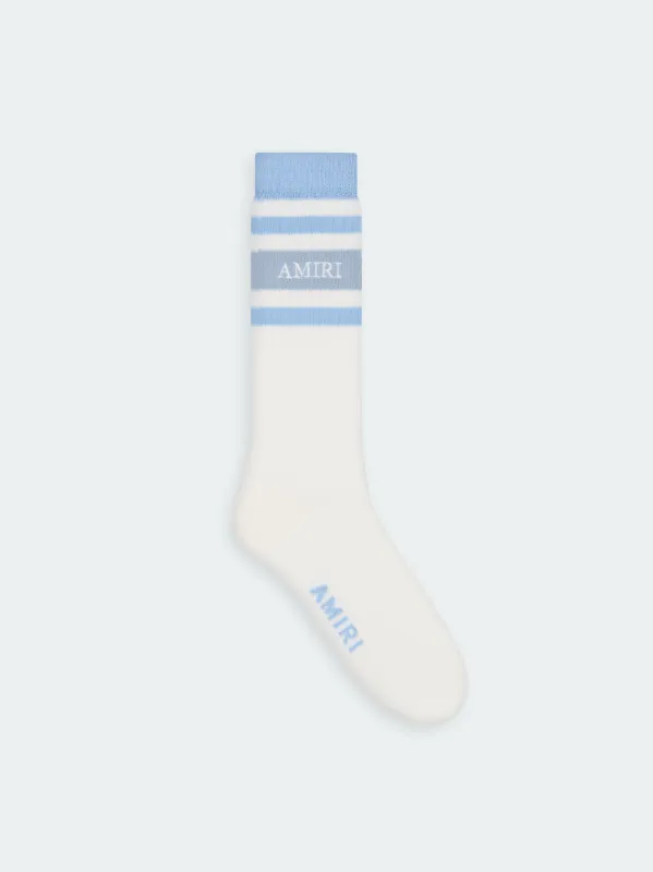 AMIRI STACK STRIPE CHUNKY SOCK - Ashley Blue sold by AMIRI