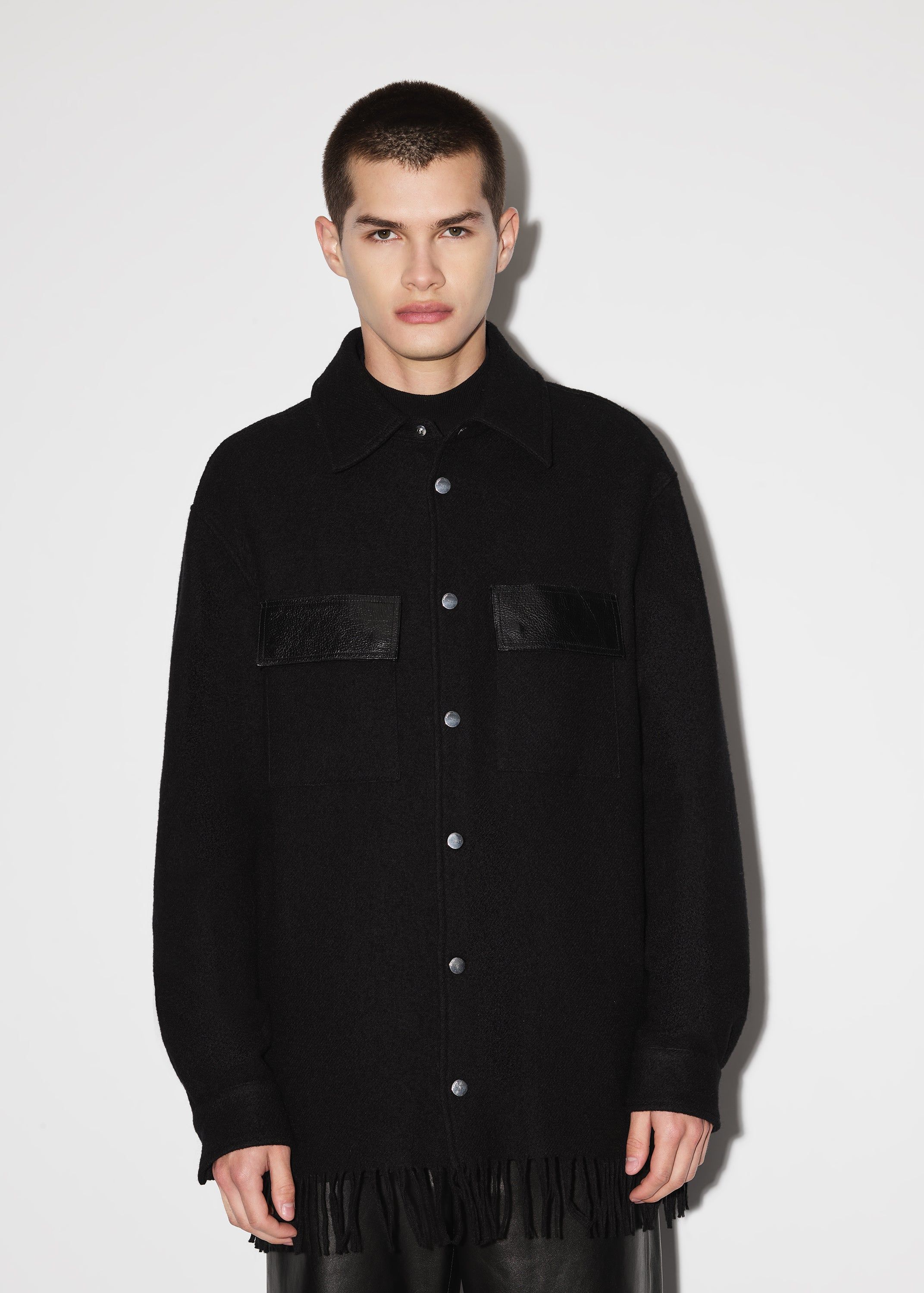 BUTTON FRINGE PADDED OVERSHIRT - BLACK sold by AMIRI product image thumbnail 2