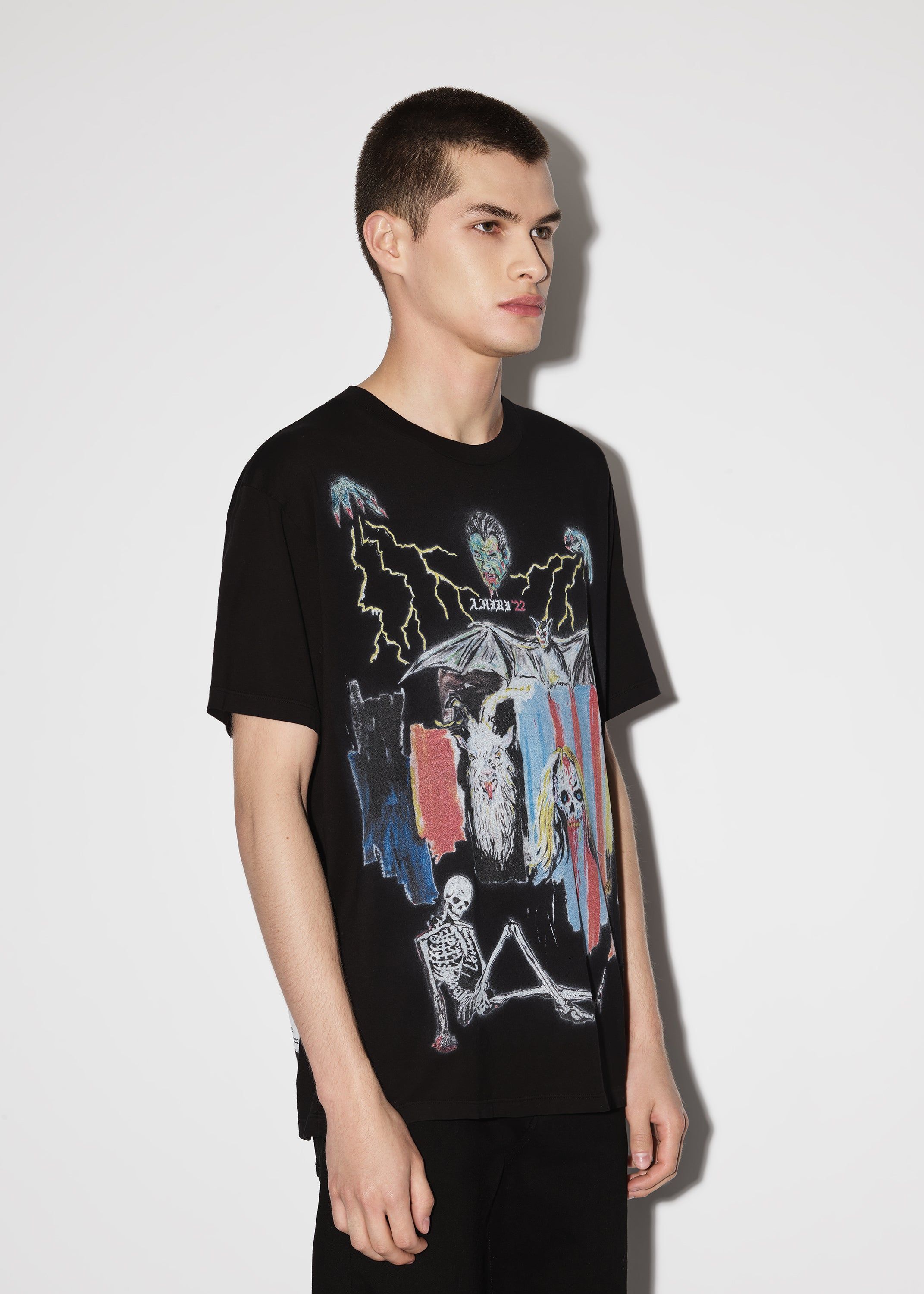 WES LANG BLOOD 38' TEE - BLACK sold by AMIRI product image thumbnail 3