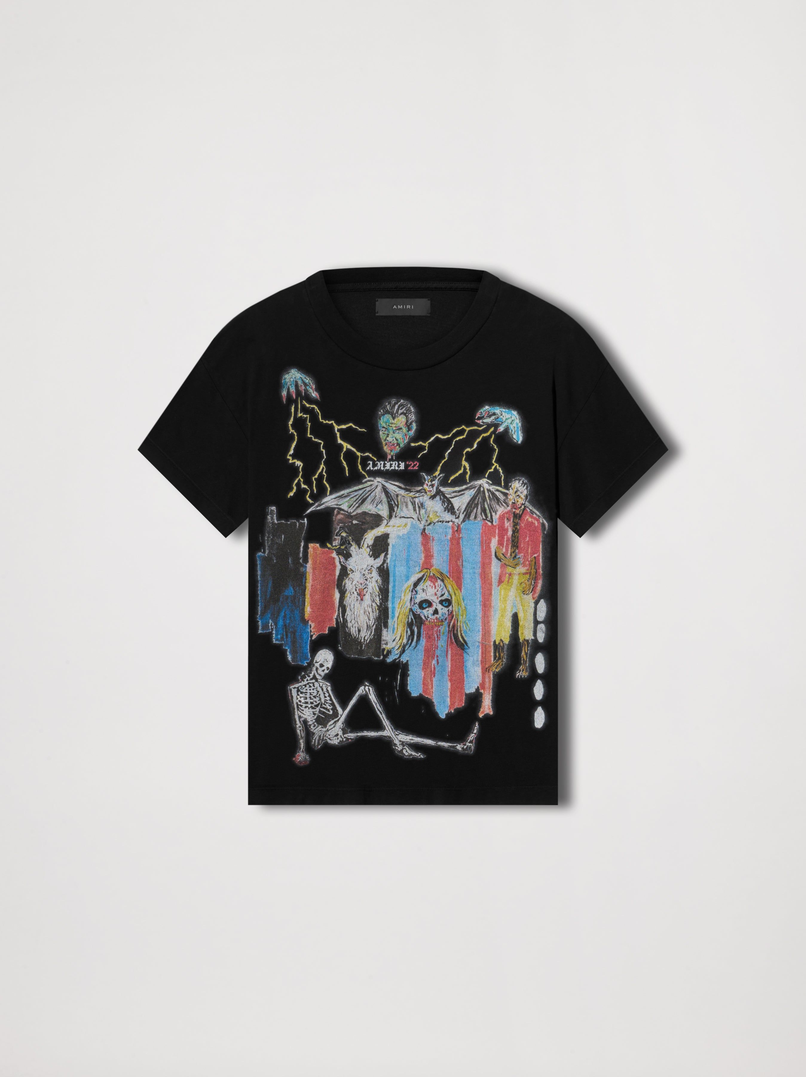 WES LANG BLOOD 38' TEE - BLACK sold by AMIRI