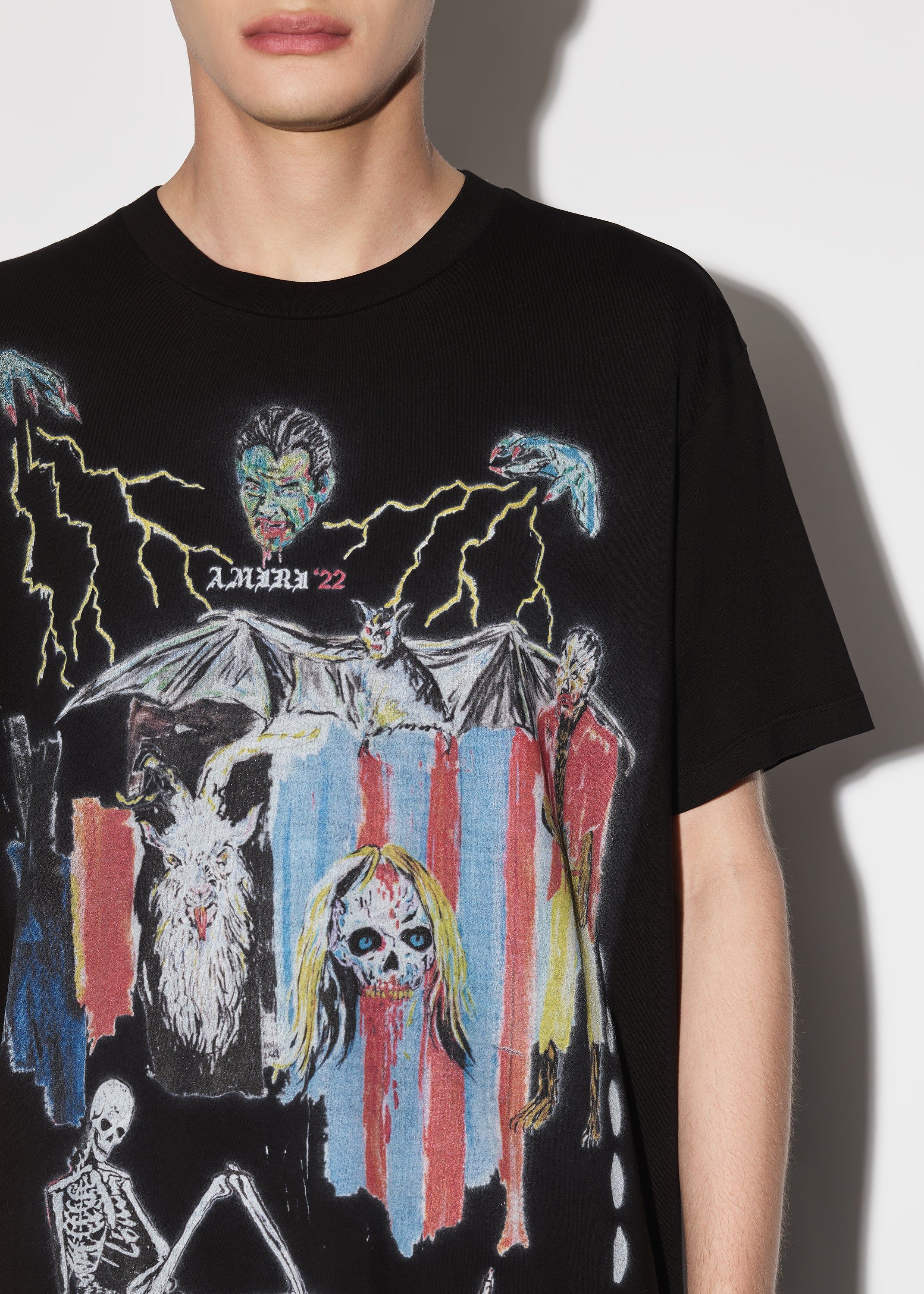 WES LANG BLOOD 38' TEE - BLACK sold by AMIRI product image thumbnail 5