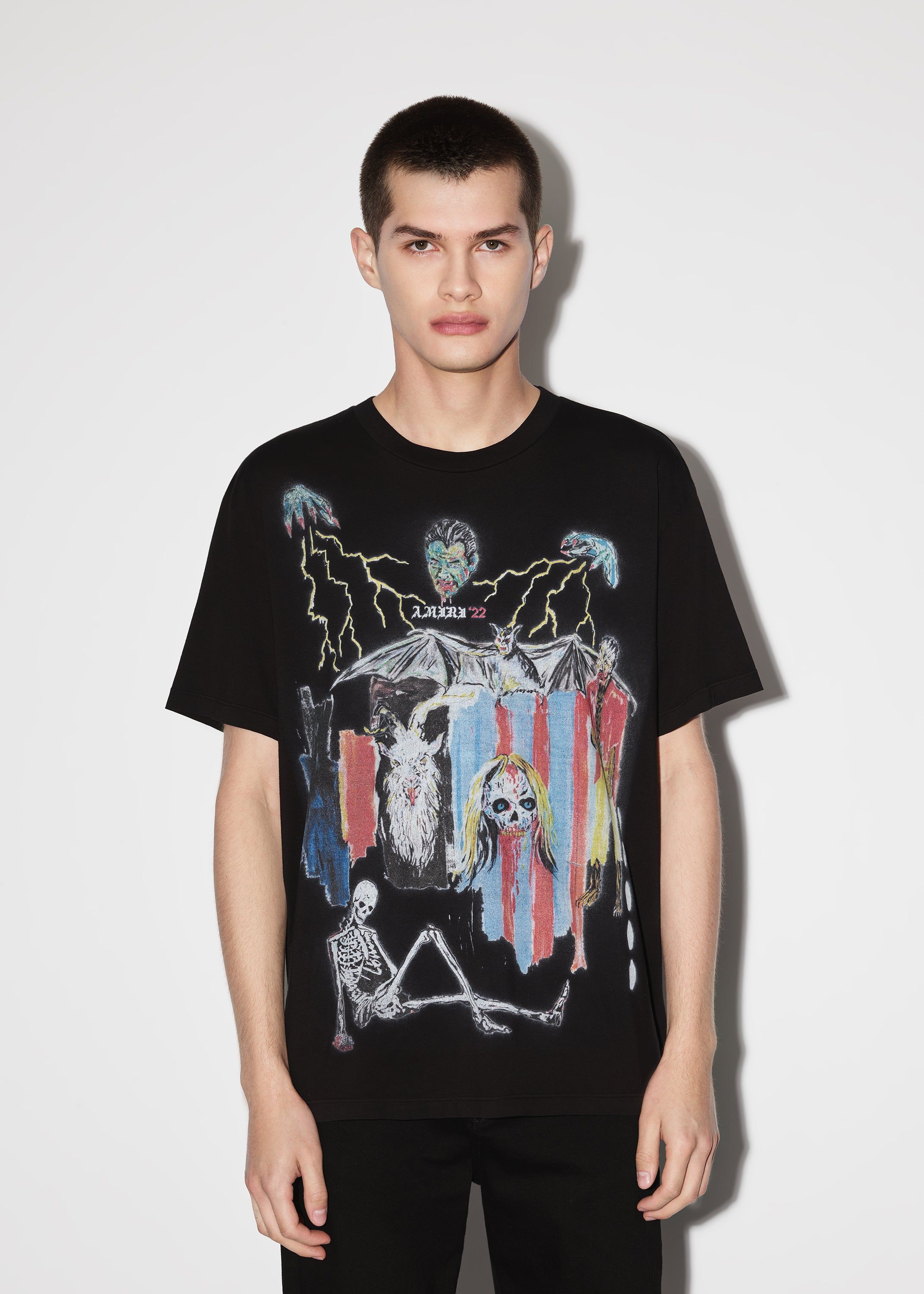 WES LANG BLOOD 38' TEE - BLACK sold by AMIRI product image thumbnail 2