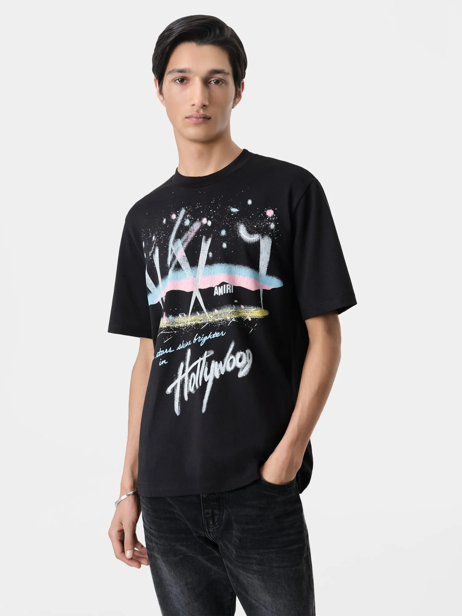 HOLLYWOOD LIGHTS TEE - Black sold by AMIRI product image thumbnail 2