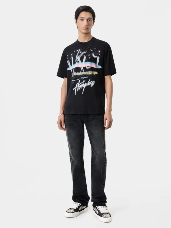 HOLLYWOOD LIGHTS TEE - Black sold by AMIRI