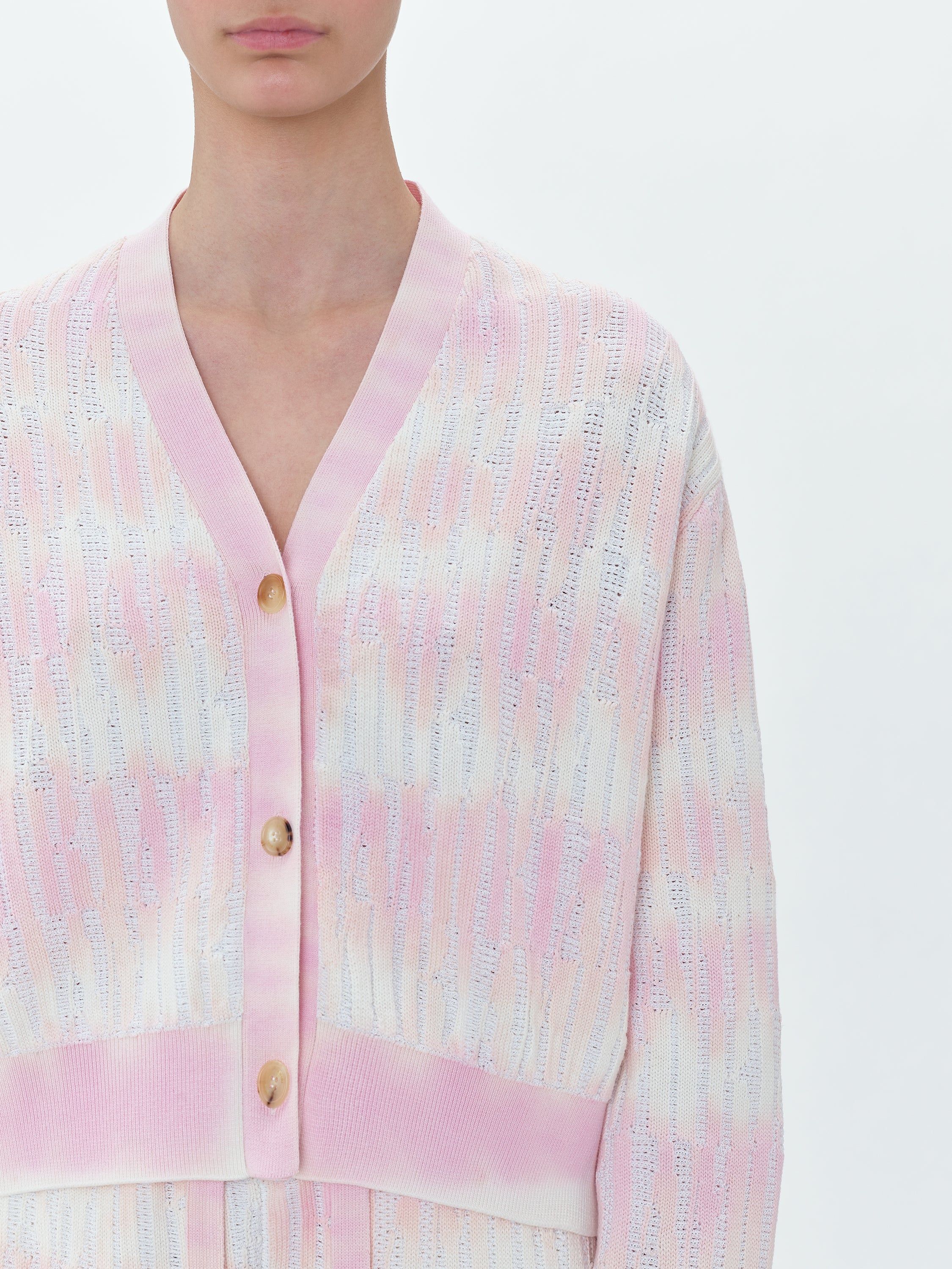 WOMEN - AMIRI REPEAT CARDIGAN - PINK sold by AMIRI product image thumbnail 5
