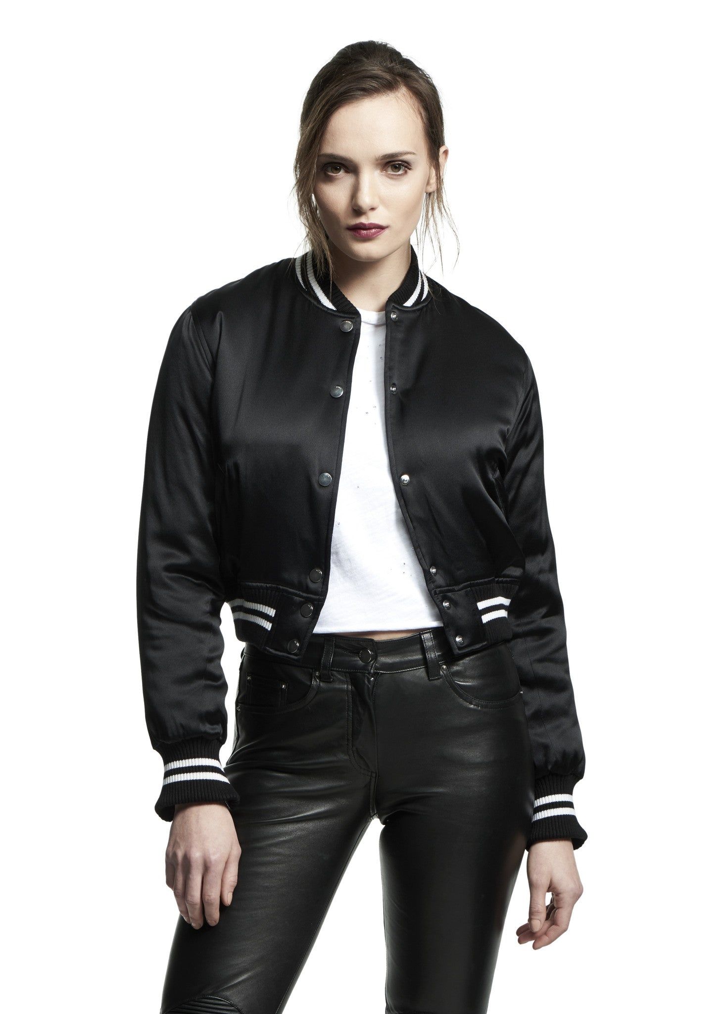 Silk Baseball Jacket Black sold by AMIRI
