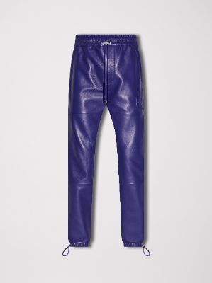 LEATHER JOGGER - BLUE sold by AMIRI