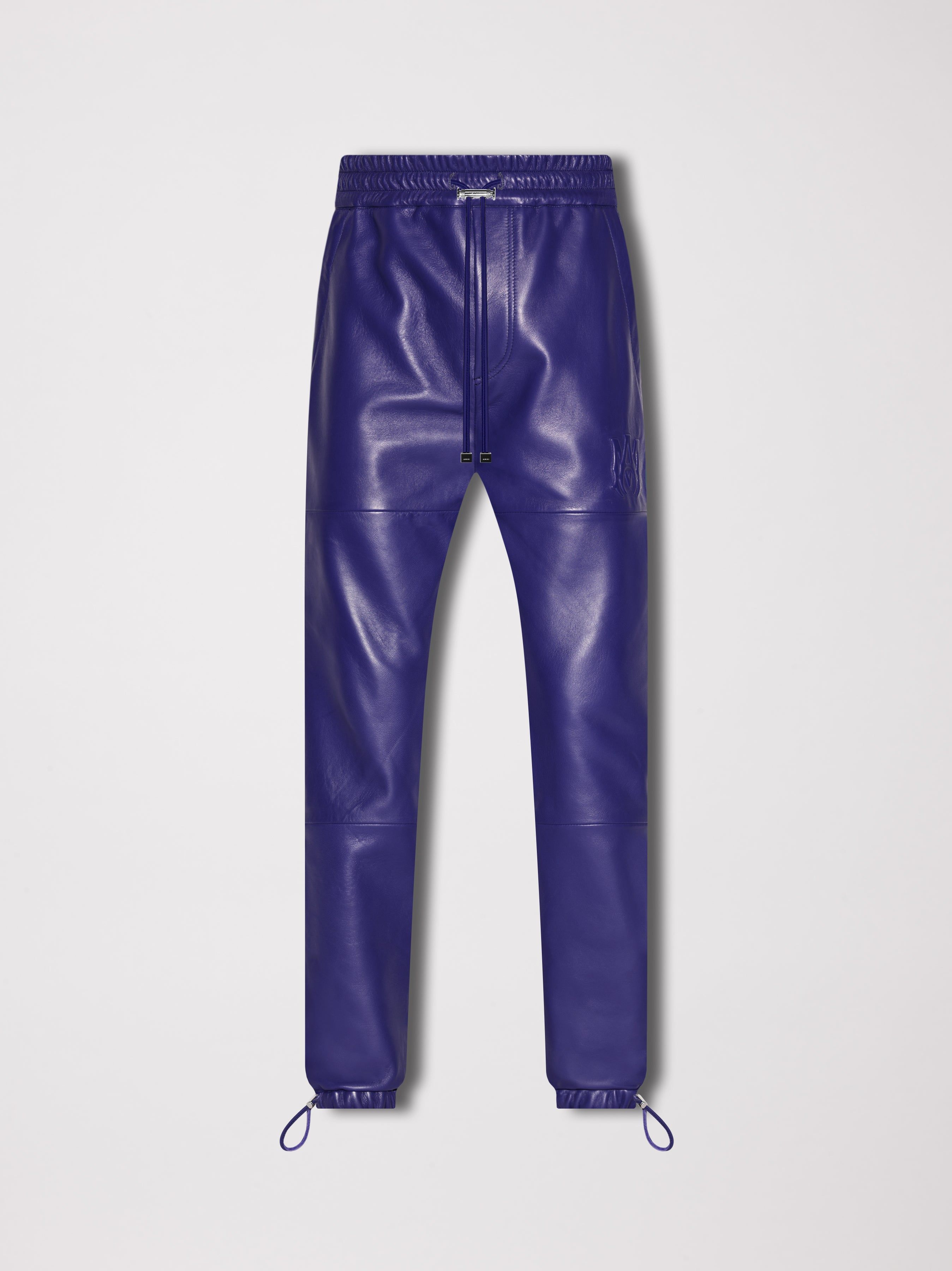 LEATHER JOGGER - BLUE sold by AMIRI
