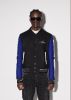 BONES VARSITY JACKET - BLACK / BLUE sold by AMIRI