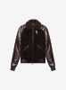 SHEARLING LEATHER AVIATOR JACKET - BROWN sold by AMIRI