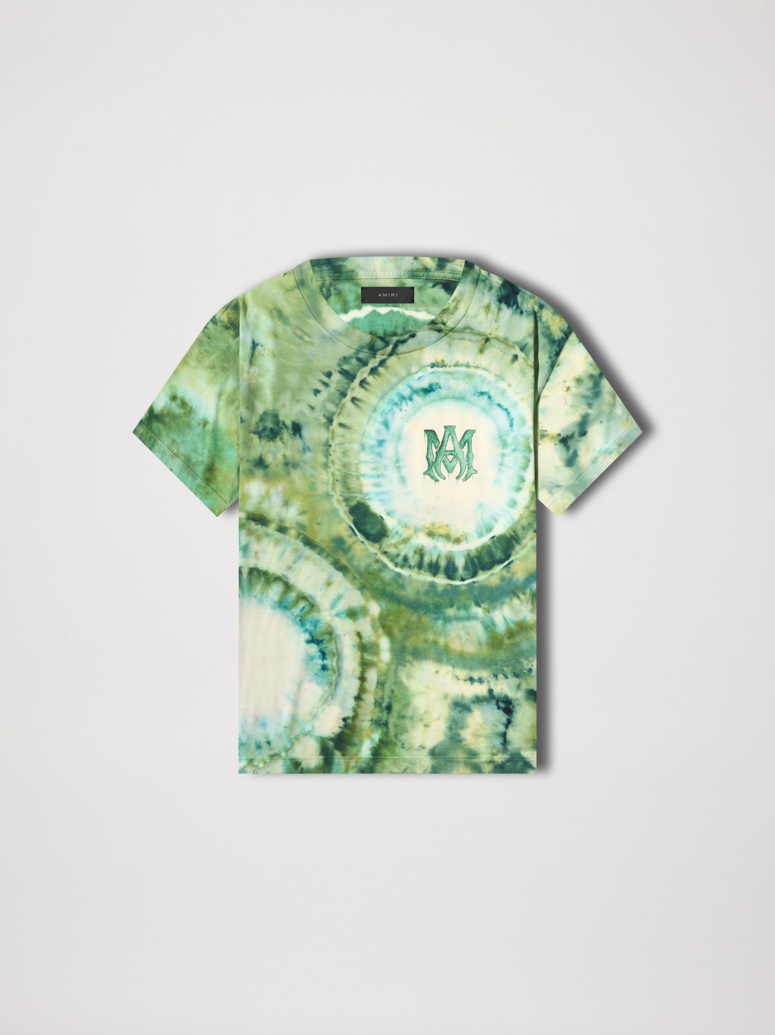 M.A. TIE-DYE WATERCOLOR TEE - GREEN sold by AMIRI